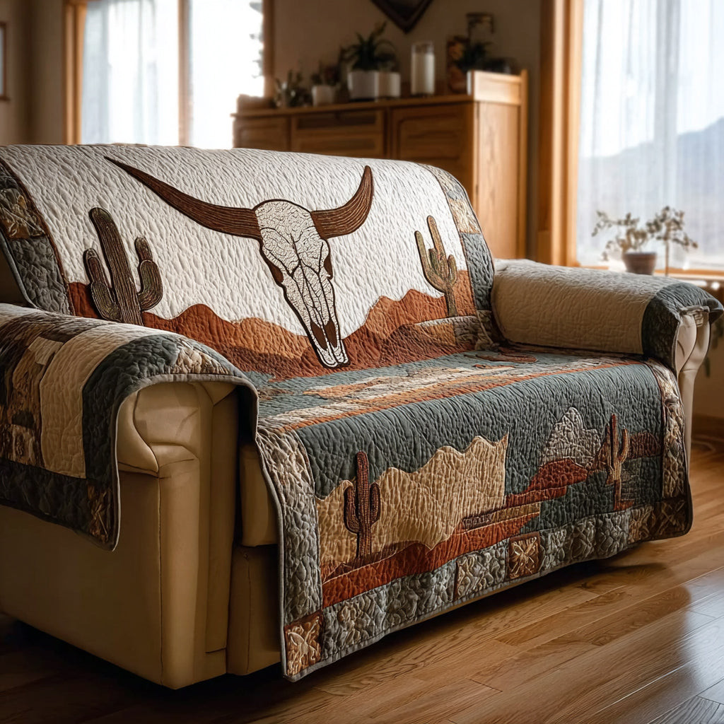 Longhorn Mesa Vista Quilted Sofa Cover Good Sofa Covers Special Gift For Father - Tradiviet