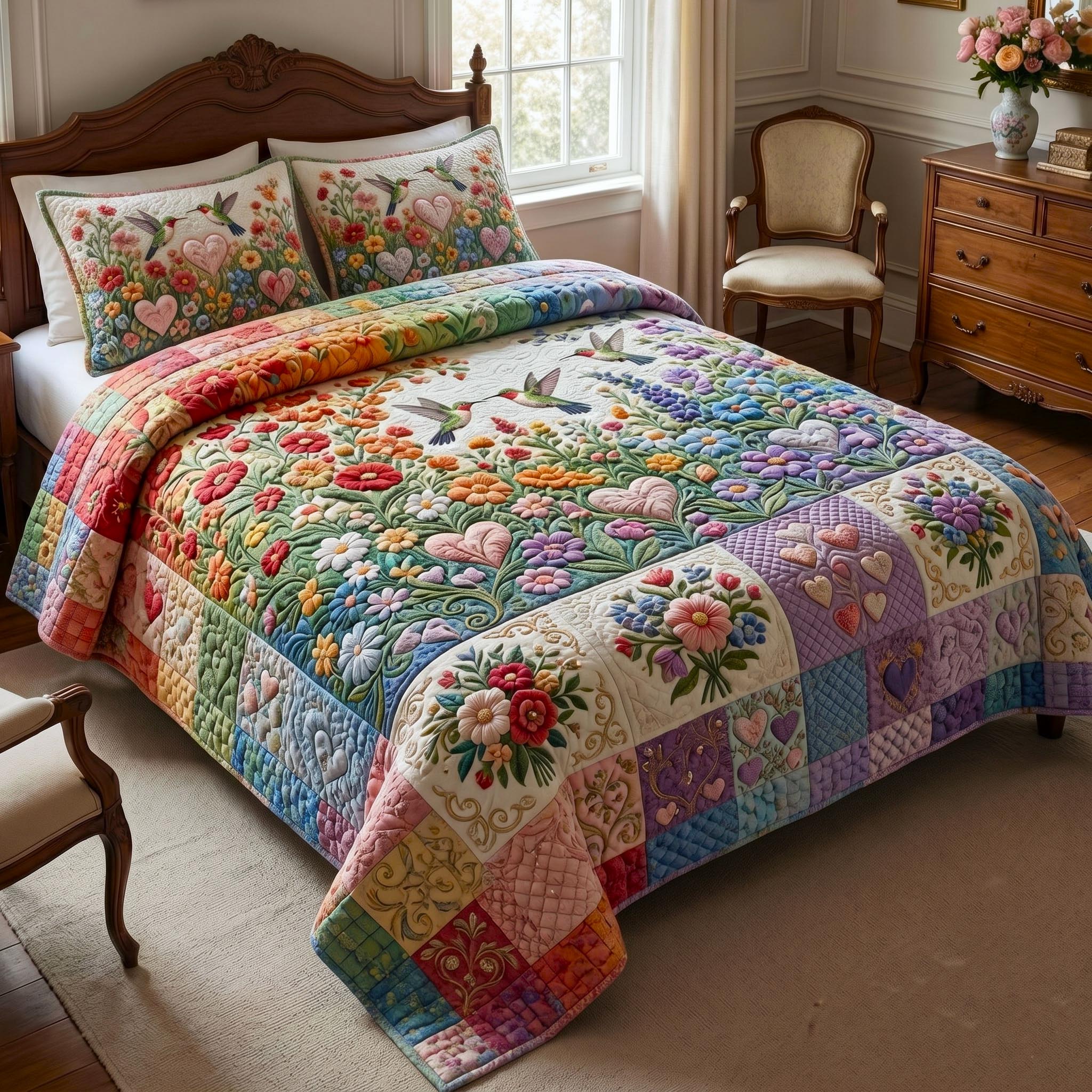 Love is Love Quilted Bedding Set Love Home Classic Gift For Love Is - Tradiviet