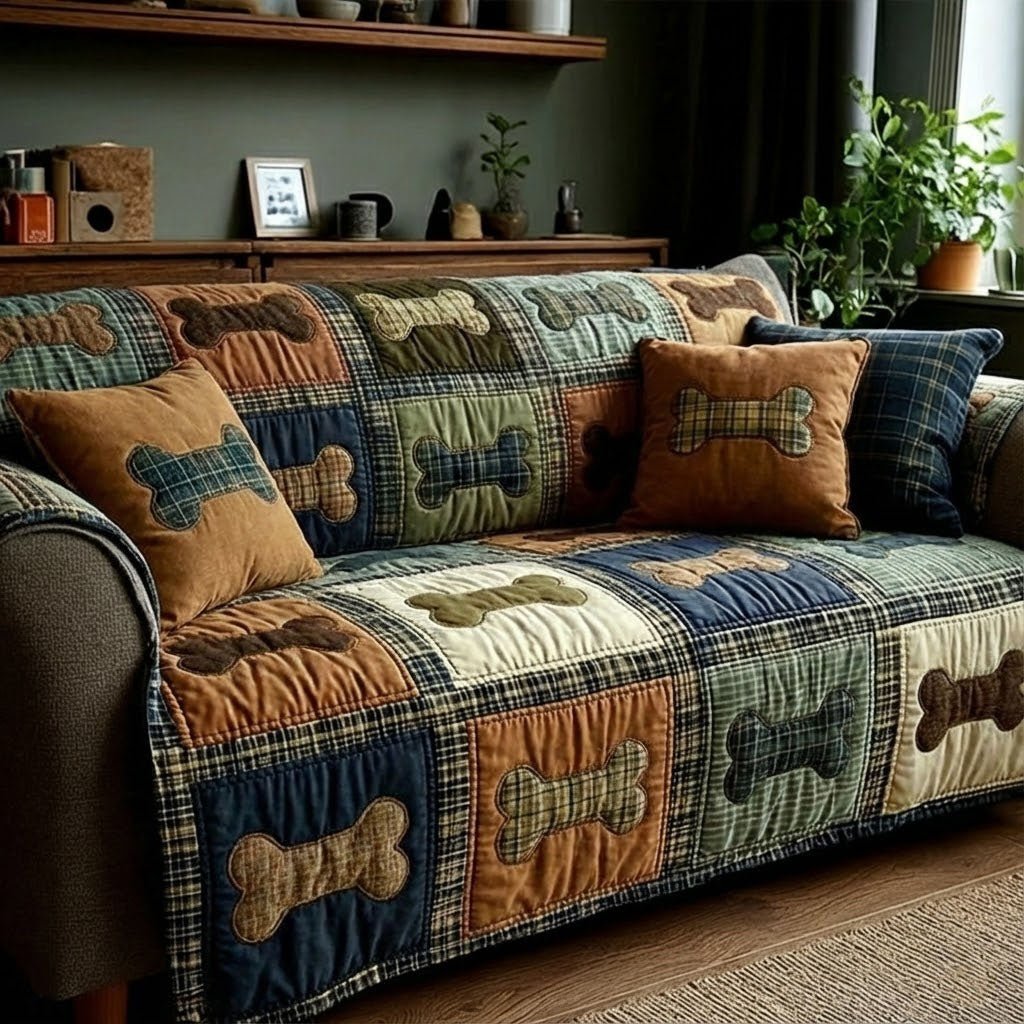 Lovely Paws Quilted Sofa Cover Pet Home Couch Cover Great Paw Lover Finds - Tradiviet
