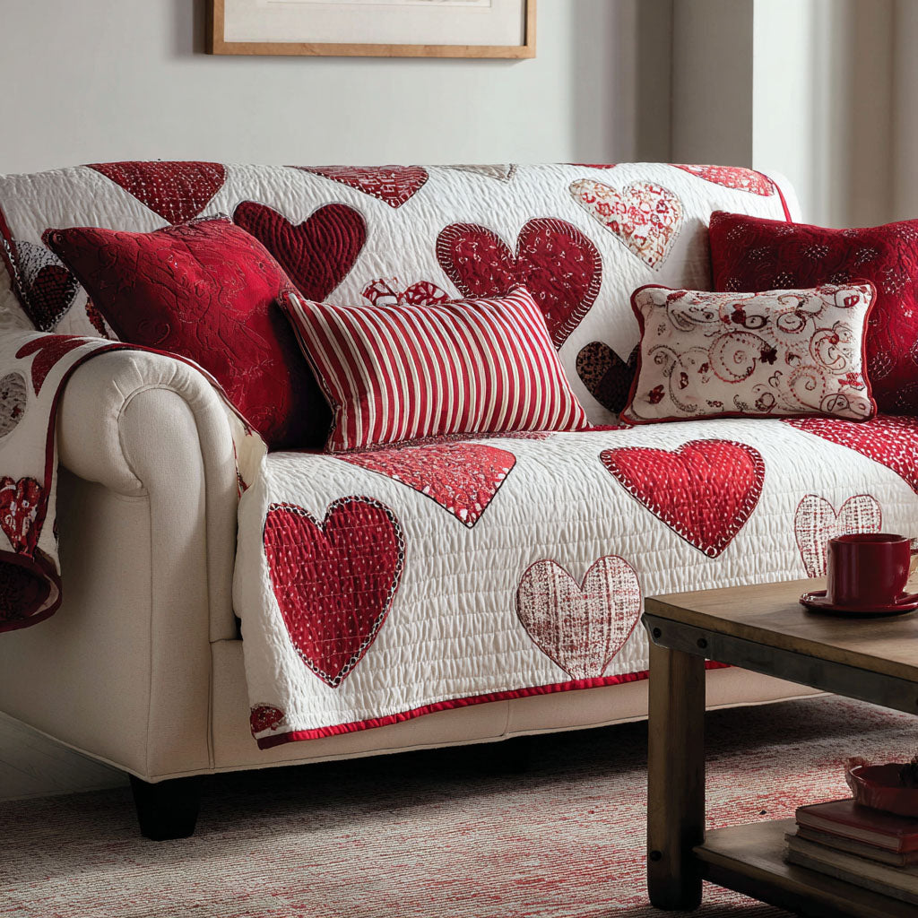 Loving Space Quilted Sofa Cover Home Room Decor Ideas Gift For Room Decor - Tradiviet