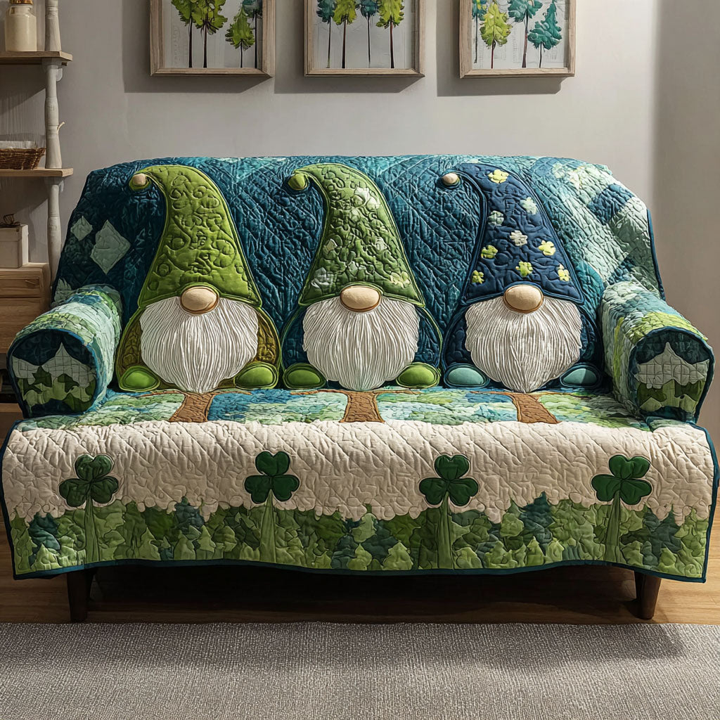 Lucky Irish Quilted Sofa Cover Living Room Decor Gift For Room Decor - Tradiviet