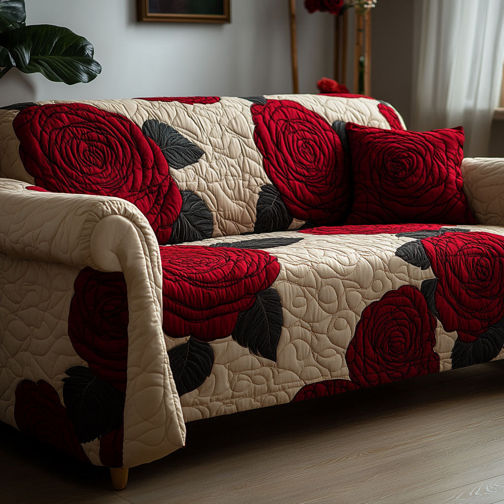 Lush Garden Quilted Sofa Cover Living Room Decor Cute Room Decor Gifts - Tradiviet
