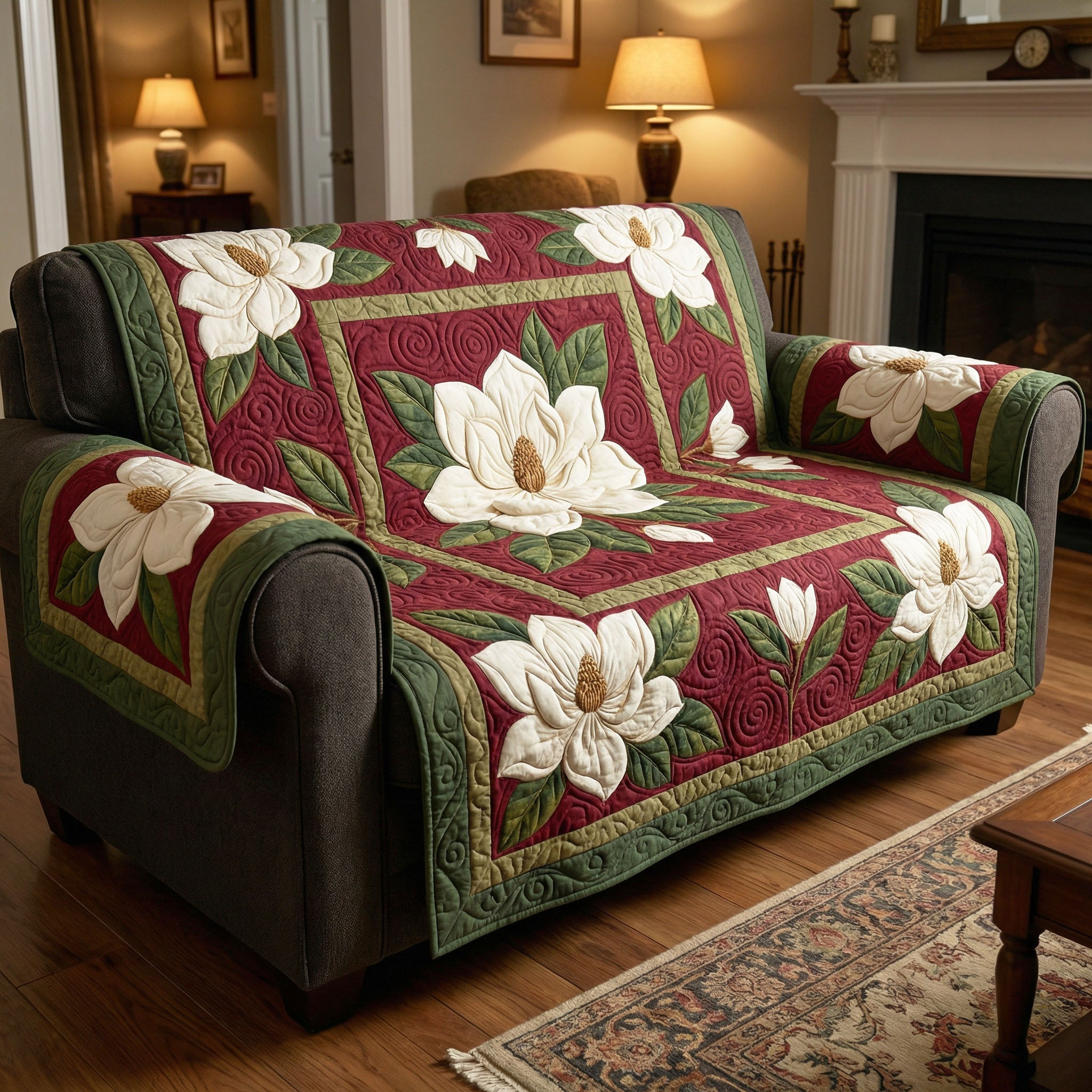 Magnolia Haven Quilted Sofa Cover Cool Sofa Slipcovers Great Mother's Day Gifts - Tradiviet
