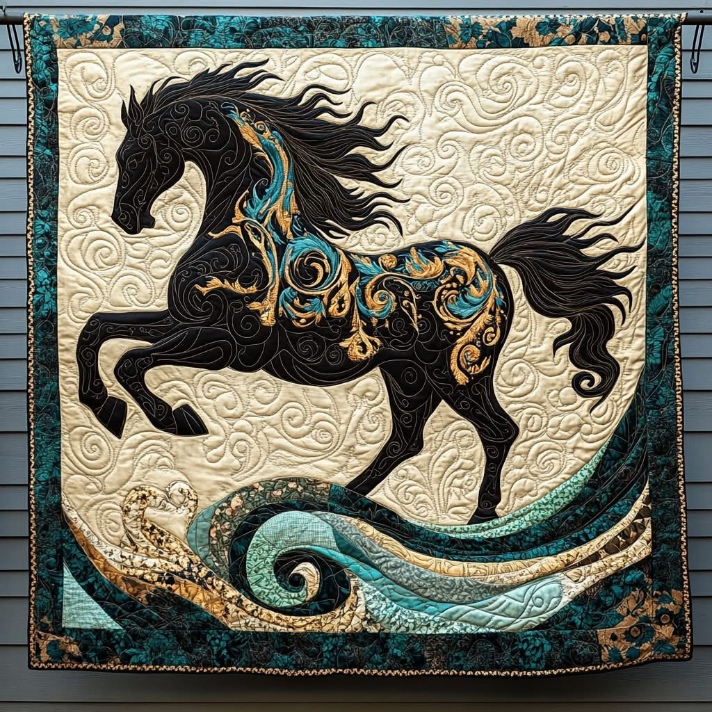 Majestic Stallion Horse Dream Quilted Blanket Bedding Decor Gifts For Horse Lovers - Tradiviet