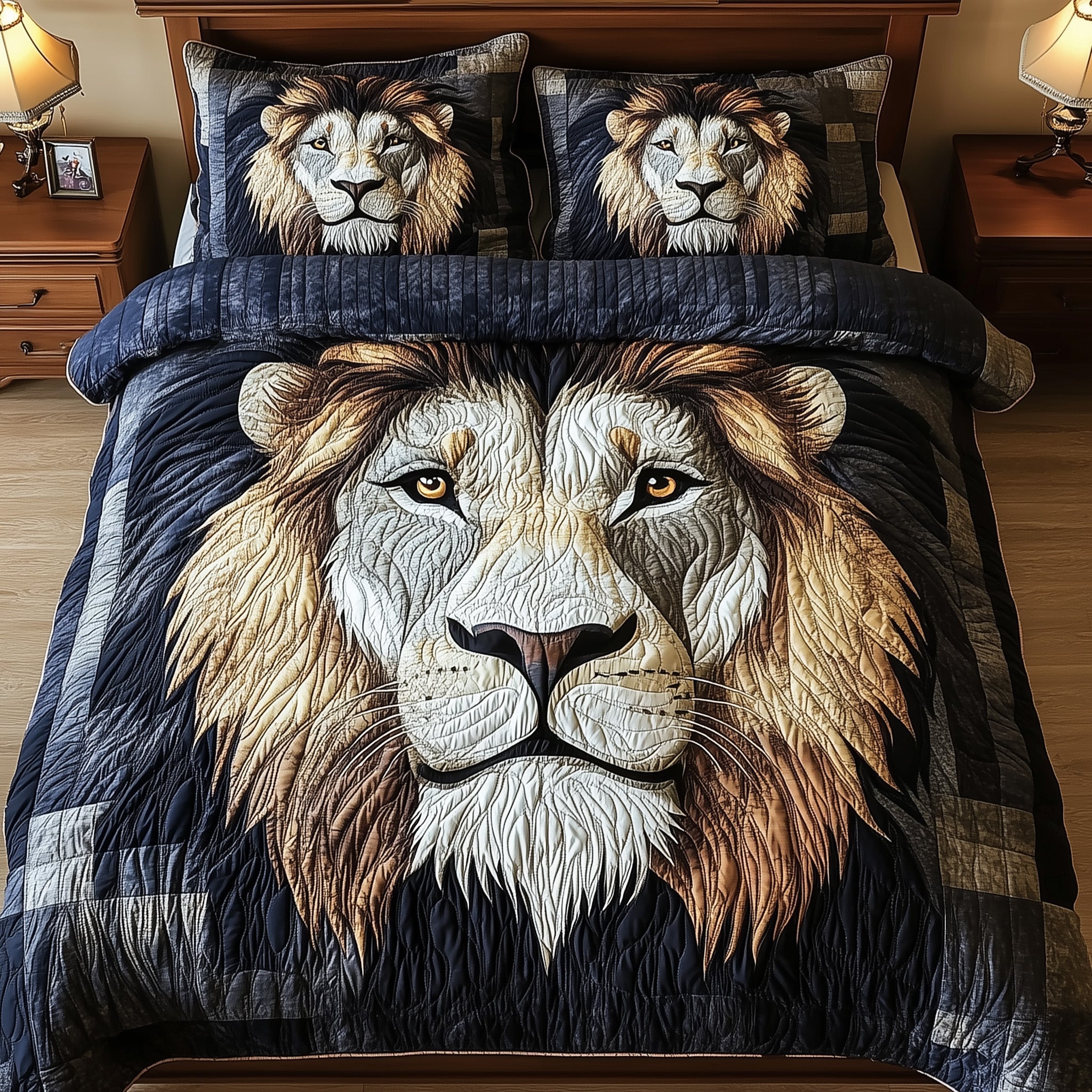 Majesty Lion Quilted Bedding Set Majesty Lion Classic Gift For Majesty Fans - Tradiviet