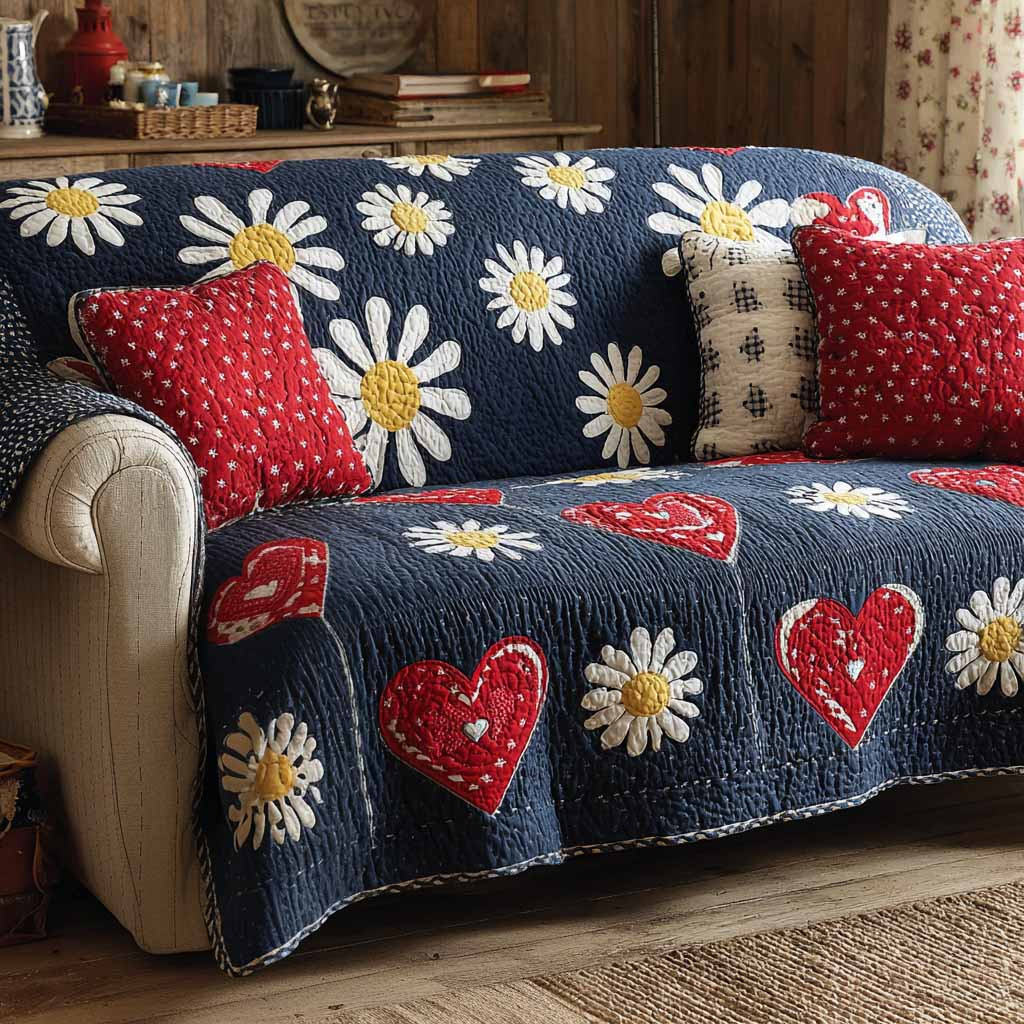 Mama Garden Quilted Sofa Cover Home Decor Unique Mother's Day Gifts - Tradiviet
