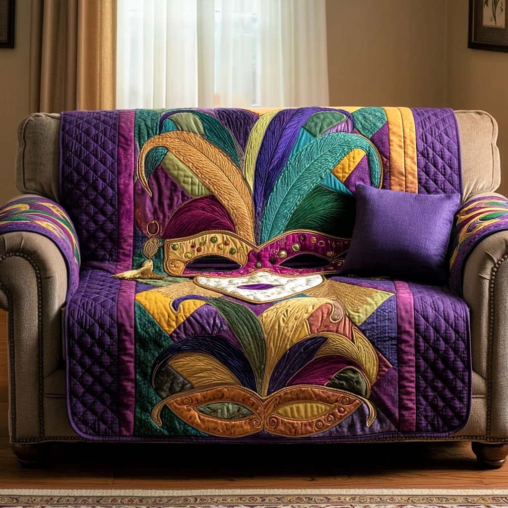 Mardi Magic Quilted Sofa Cover Wall Room Decor Gifts For Home Lovers - Tradiviet