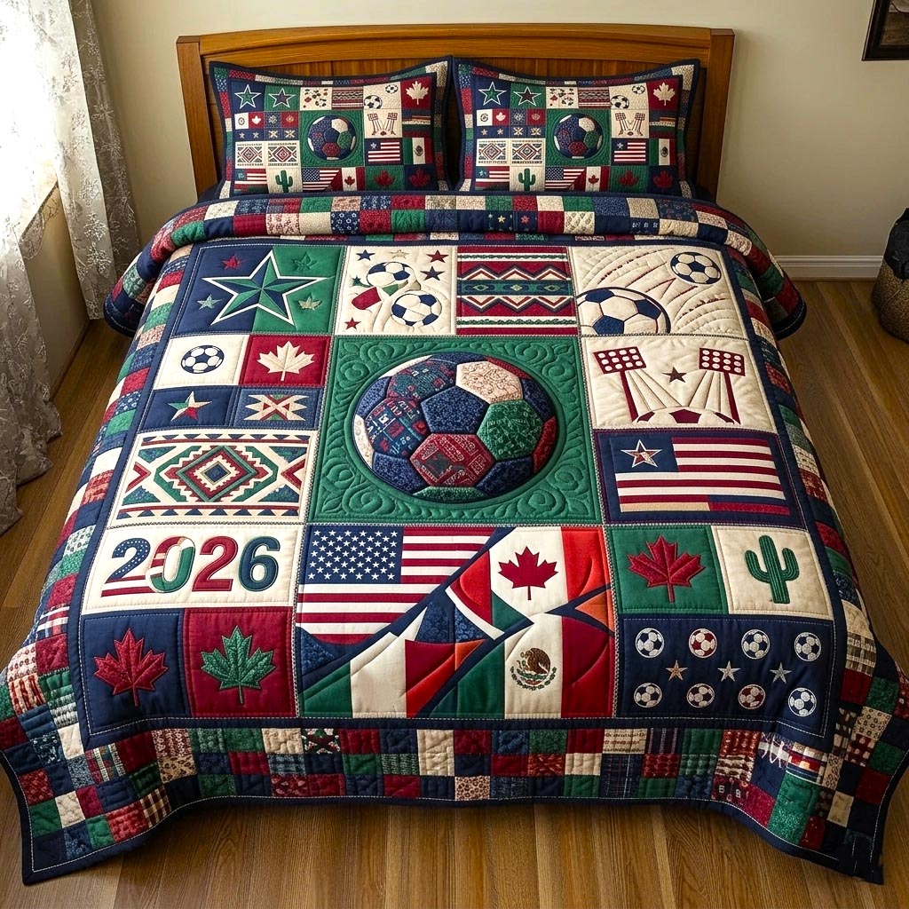 Match Day Quilted Bedding Set Match Day Bohemian Gift For Match Fans - Tradiviet