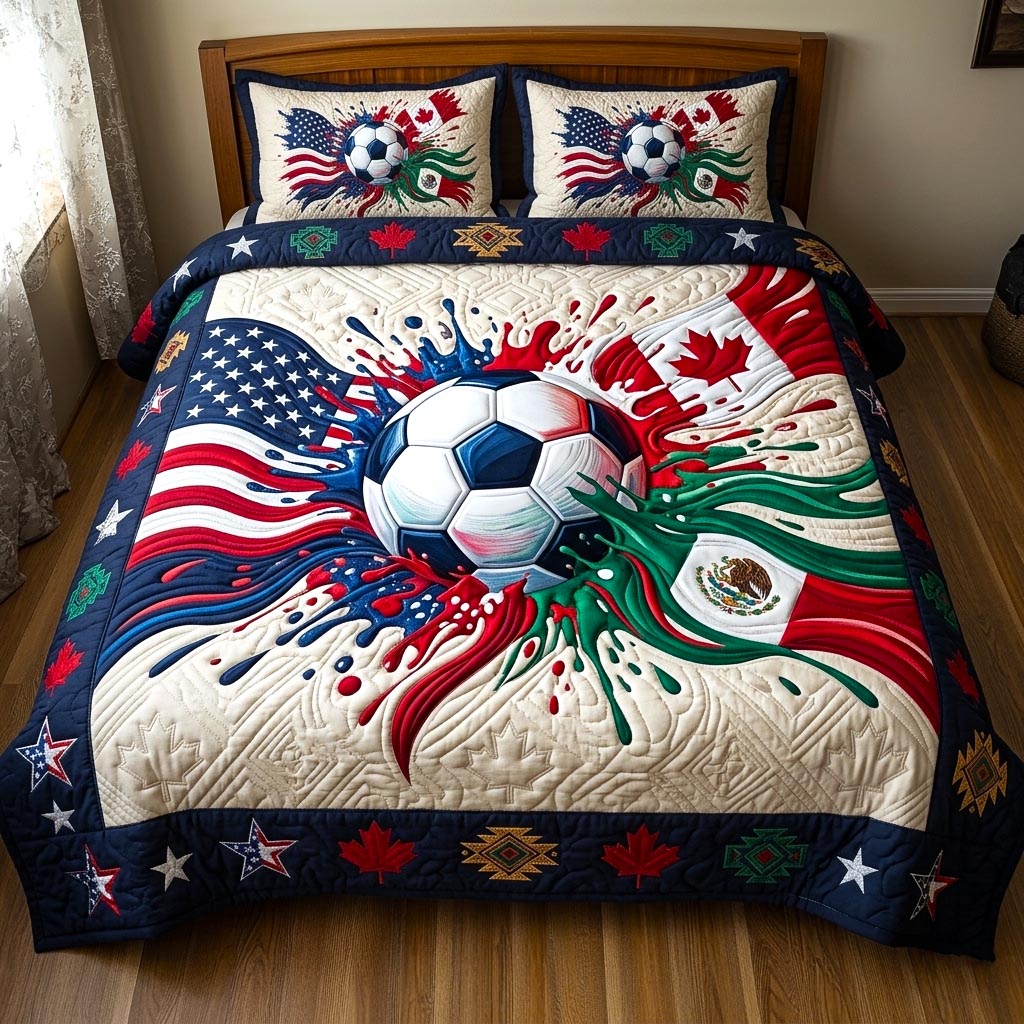 Match Day Quilted Bedding Set Match Day Meadow Gift For Match Family - Tradiviet
