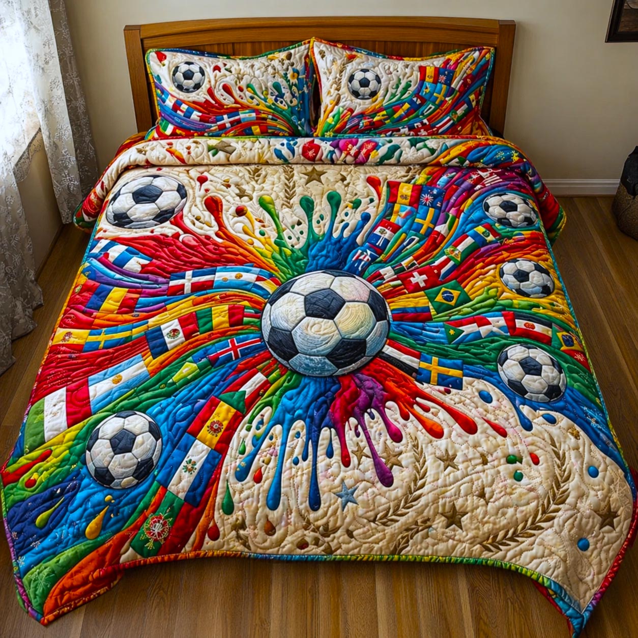 Match Day Quilted Bedding Set Match Day Tribute Gift For Match - Tradiviet