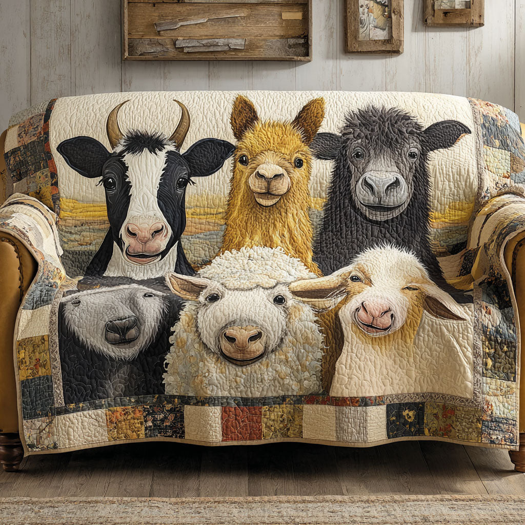 Meadow Companions Quilted Sofa Cover Sofa Slip Covers Great Gifts For A Farmer - Tradiviet