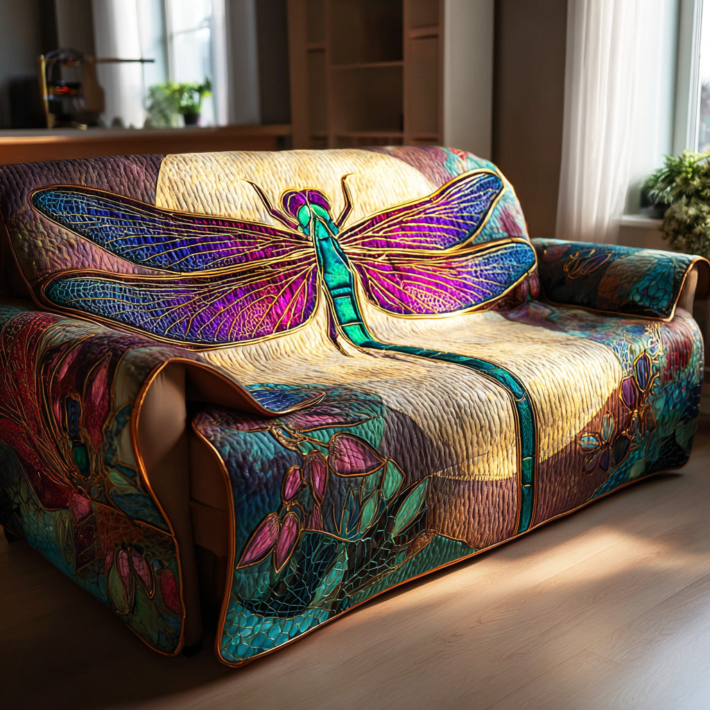 Meadow Wing Dance Quilted Sofa Cover Luxury Home Room Decor House Lover Gift Ideas - Tradiviet
