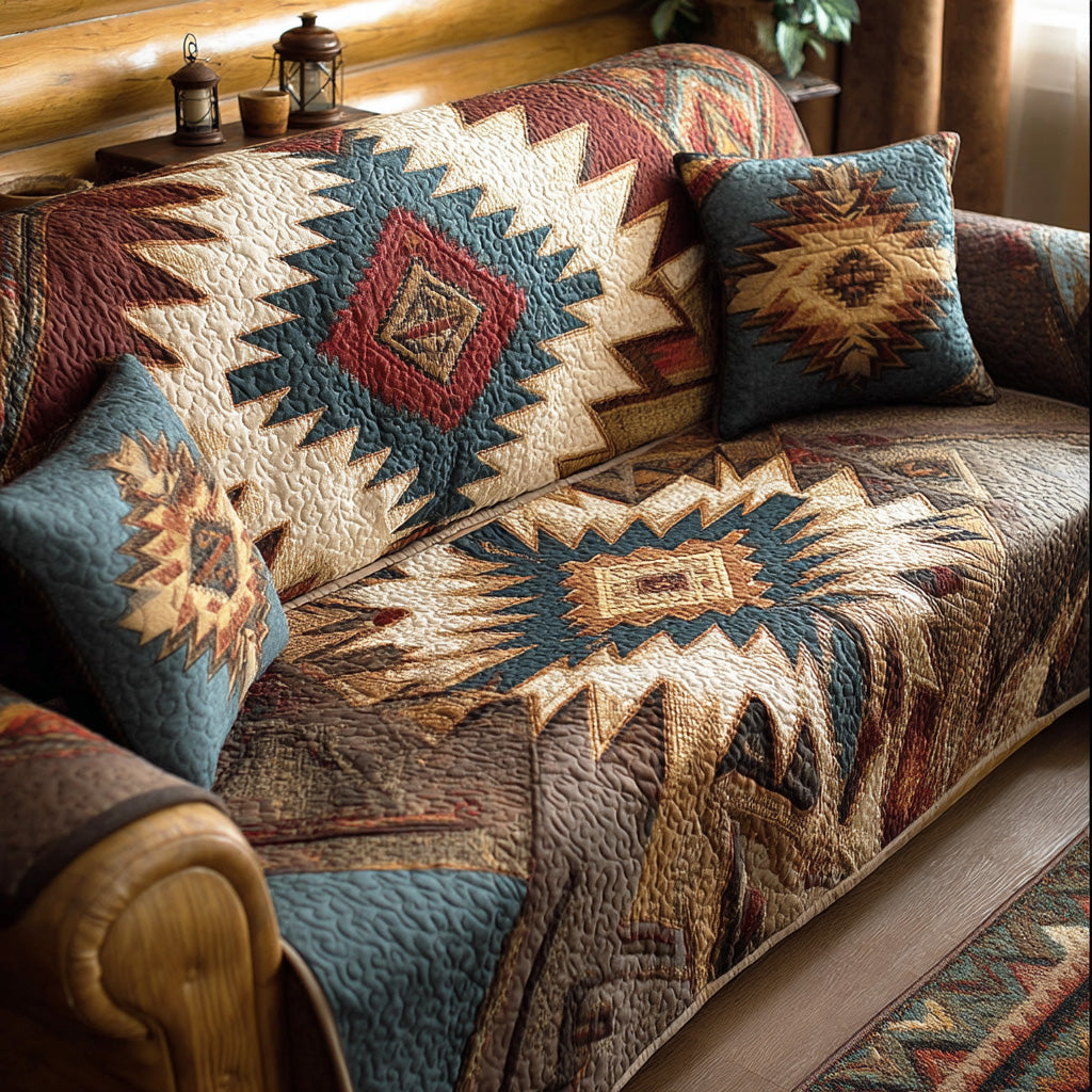 Mesa Weave Quilted Sofa Cover Minimalist Home Room Decor Cute Room Decor Finds - Tradiviet