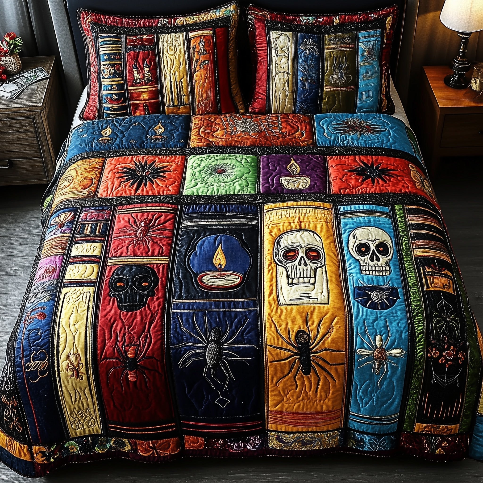 Midnight Library Quilted Bedding Set Midnight Library Appeal Gift For Library Fans - Tradiviet