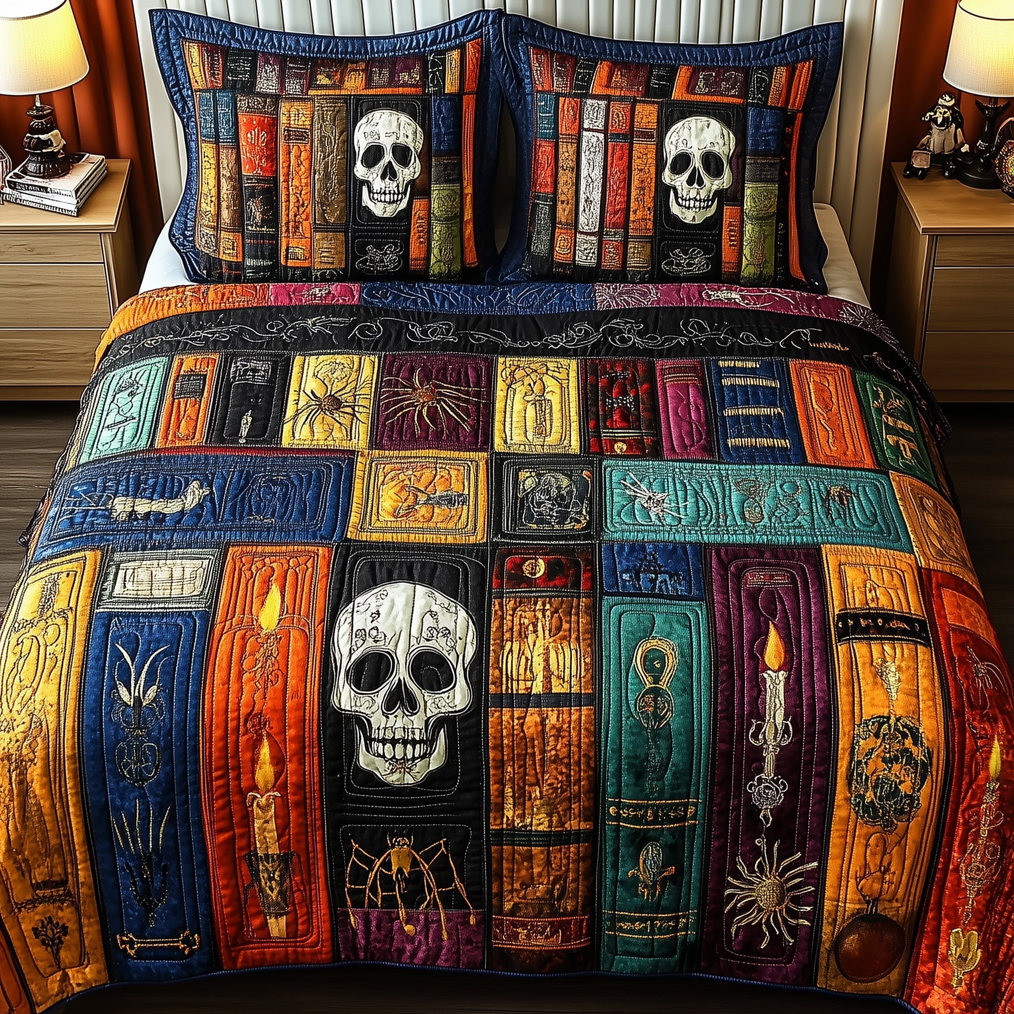 Midnight Library Quilted Bedding Set Midnight Library Cabin Gift For Midnight Library - Tradiviet