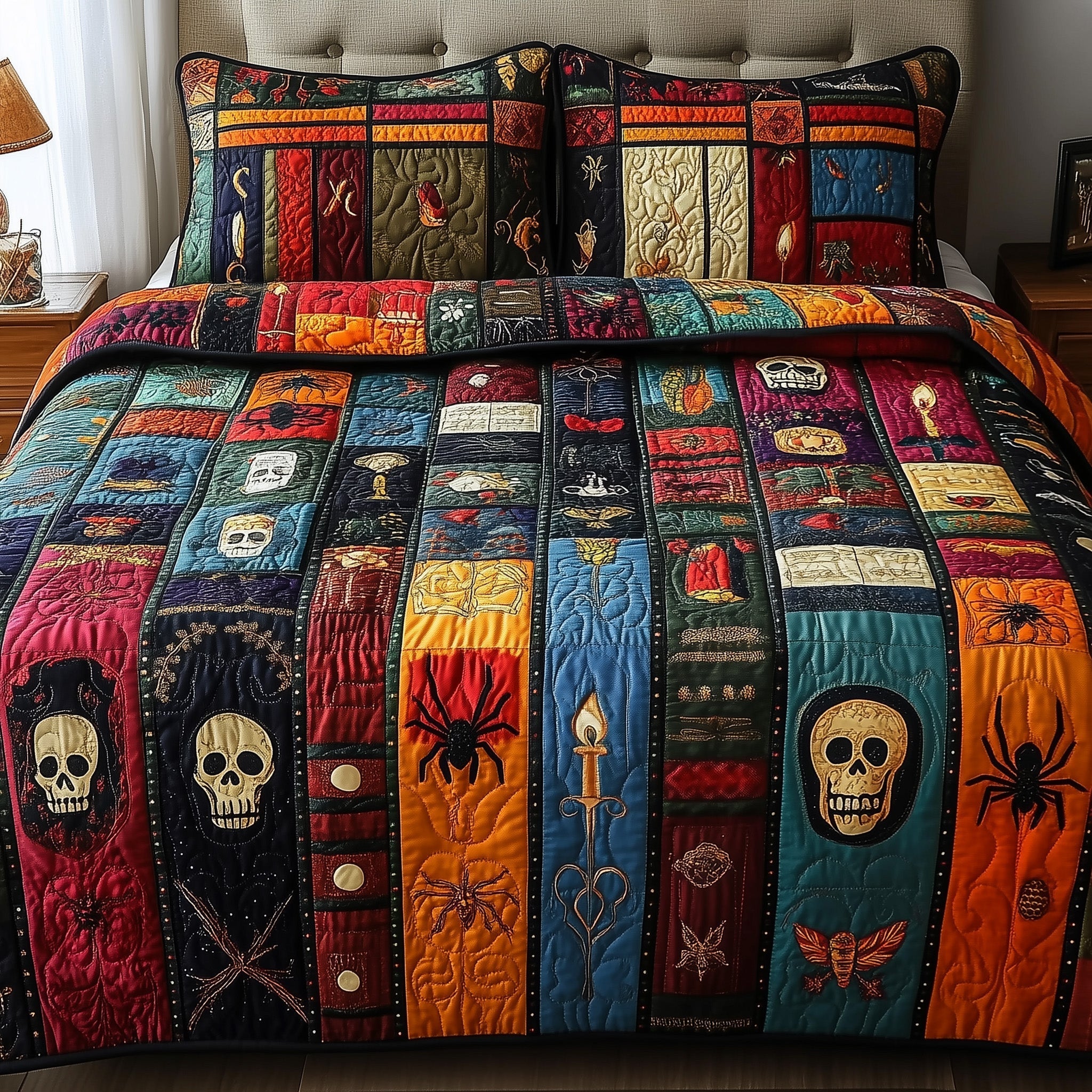Midnight Library Quilted Bedding Set Midnight Library Moodboard Gift For Midnight Lovers - Tradiviet