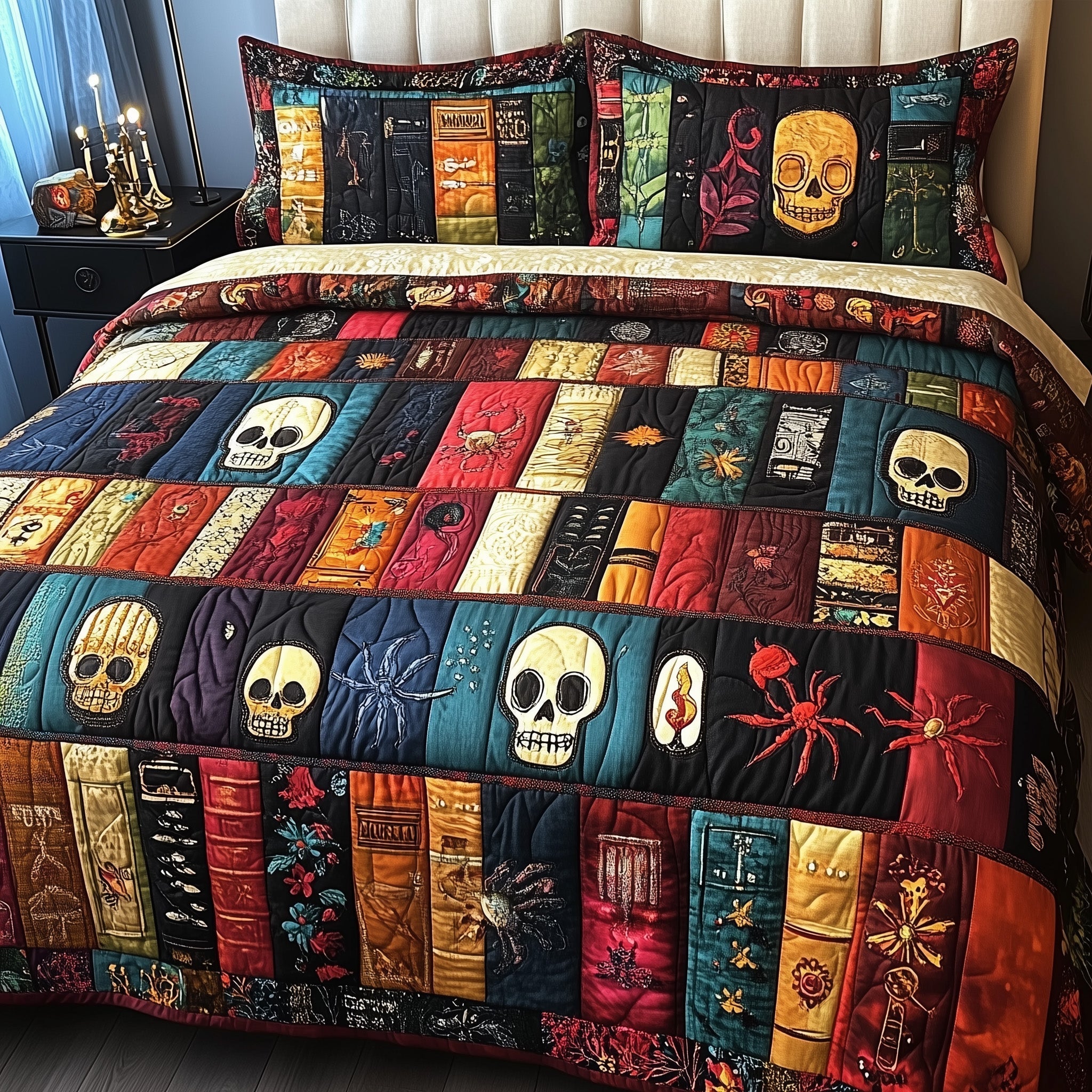 Midnight Library Quilted Bedding Set Midnight Library Sunrise Gift For Library - Tradiviet