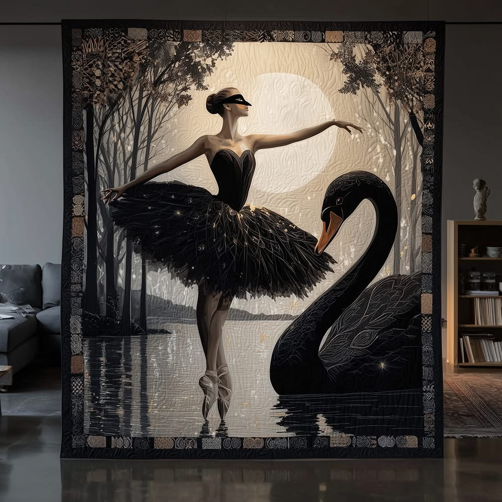 Moonlit Ballet Quilted Blanket Ballet Lovers Christmas Holiday Present Ideas - Tradiviet
