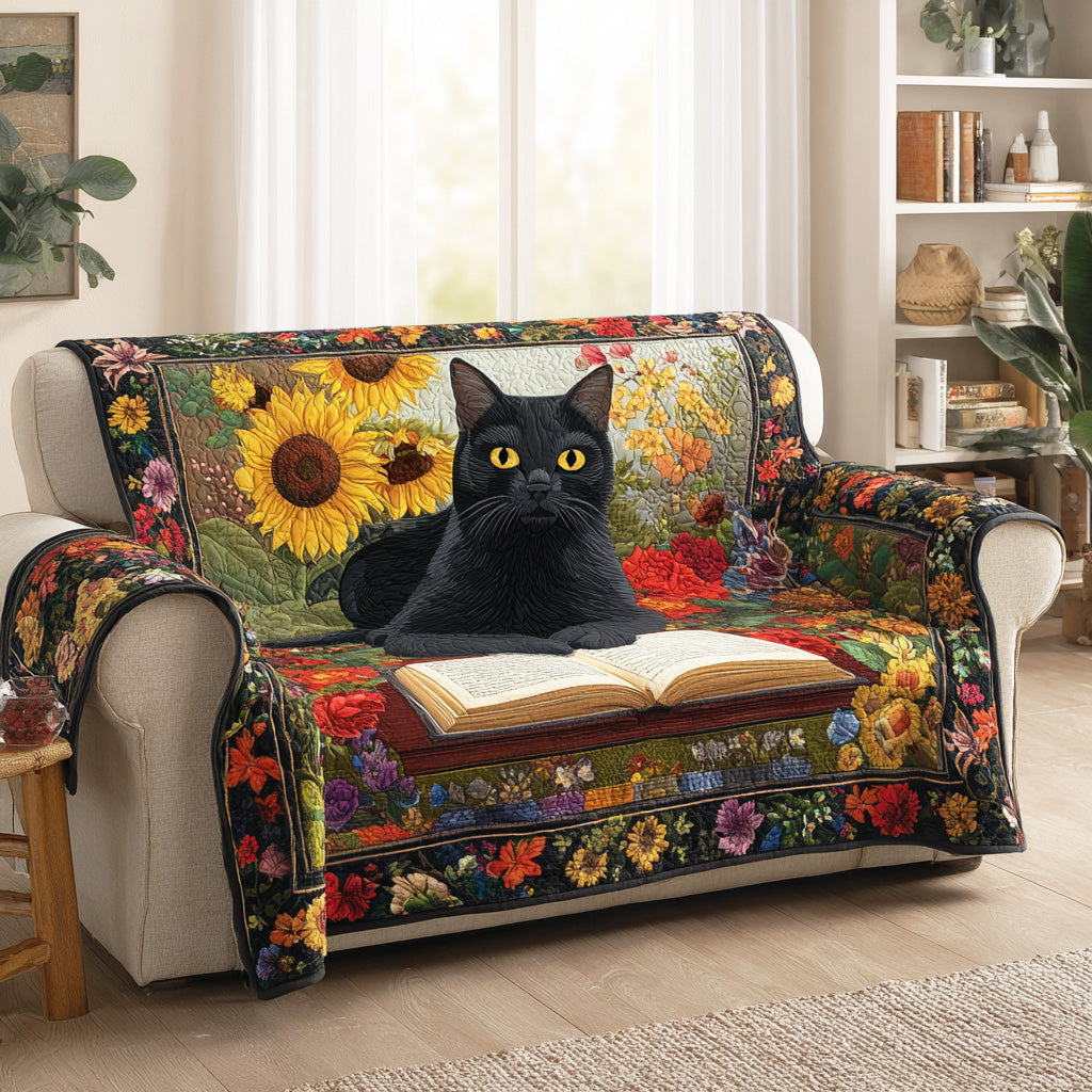 Moonlit Book Nook Quilted Sofa Cover Warm Home Room Decor Gifts For Living Rooms - Tradiviet