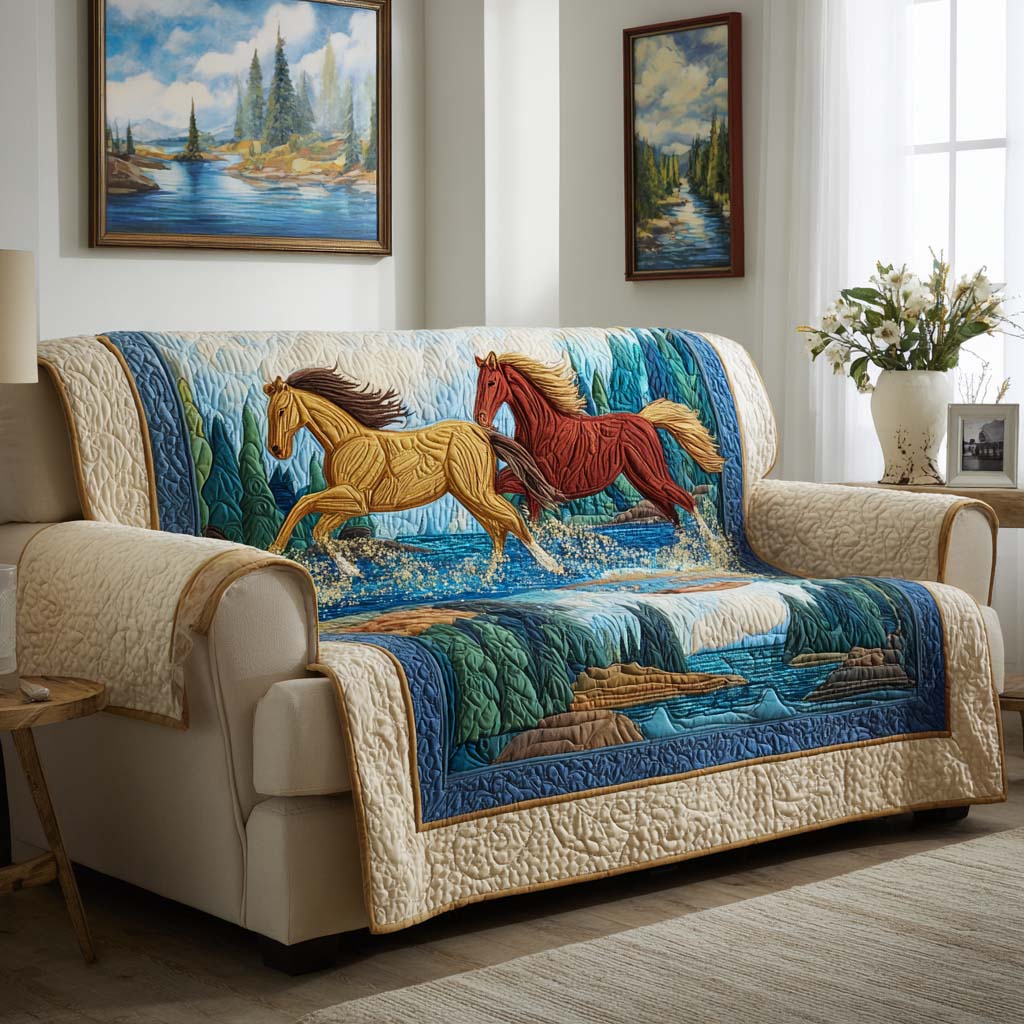 Mountain Flow Quilted Sofa Cover Room Decor For Home Best Room Decor Gifts - Tradiviet