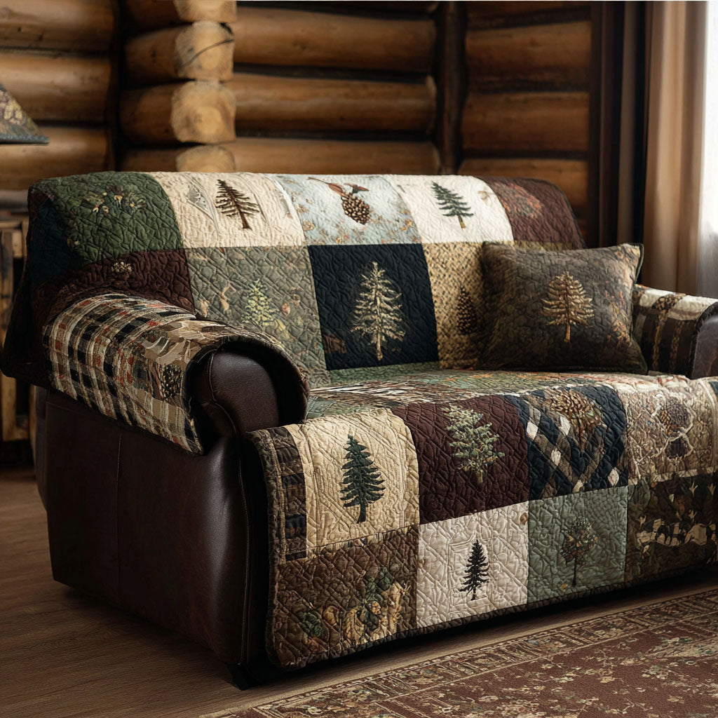 Mountain Lodge Heirloom Quilted Sofa Cover Modern Home Room Decor Cute Room Decor Finds - Tradiviet