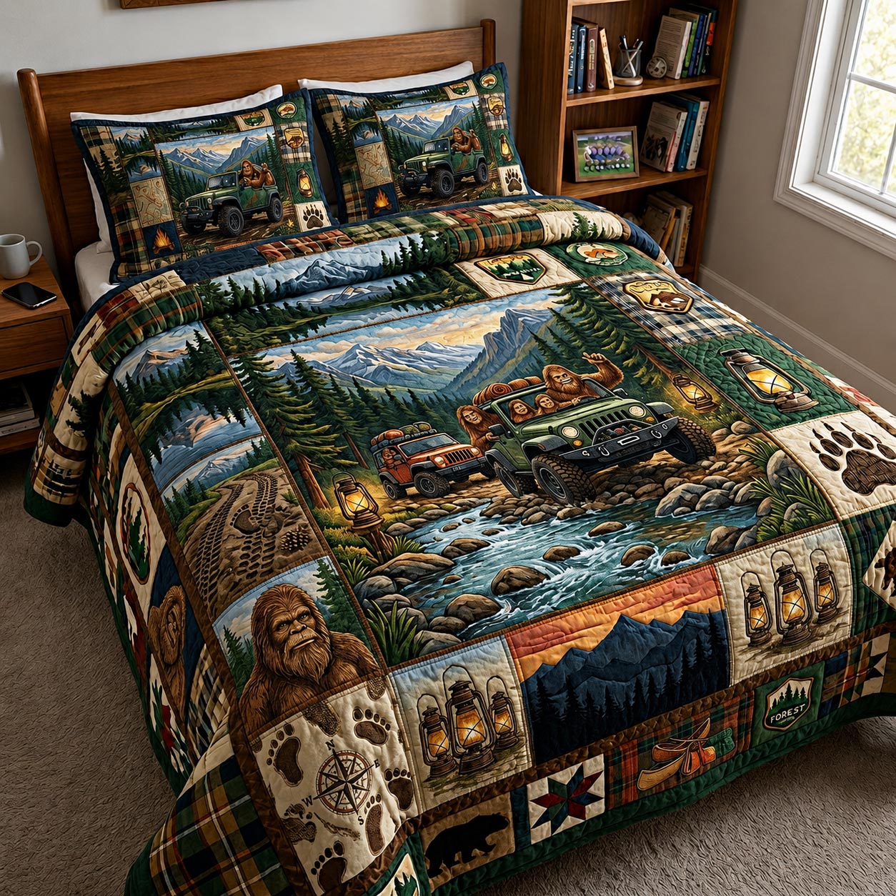 Mountain Roam Quilted Bedding Set Mountain Roam Festivity Gift For Mountain Roam - Tradiviet