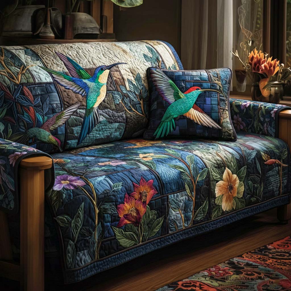 Mountain Ruby Quilted Sofa Cover Trendy Home Room Decor Best Home Decor Gifts - Tradiviet