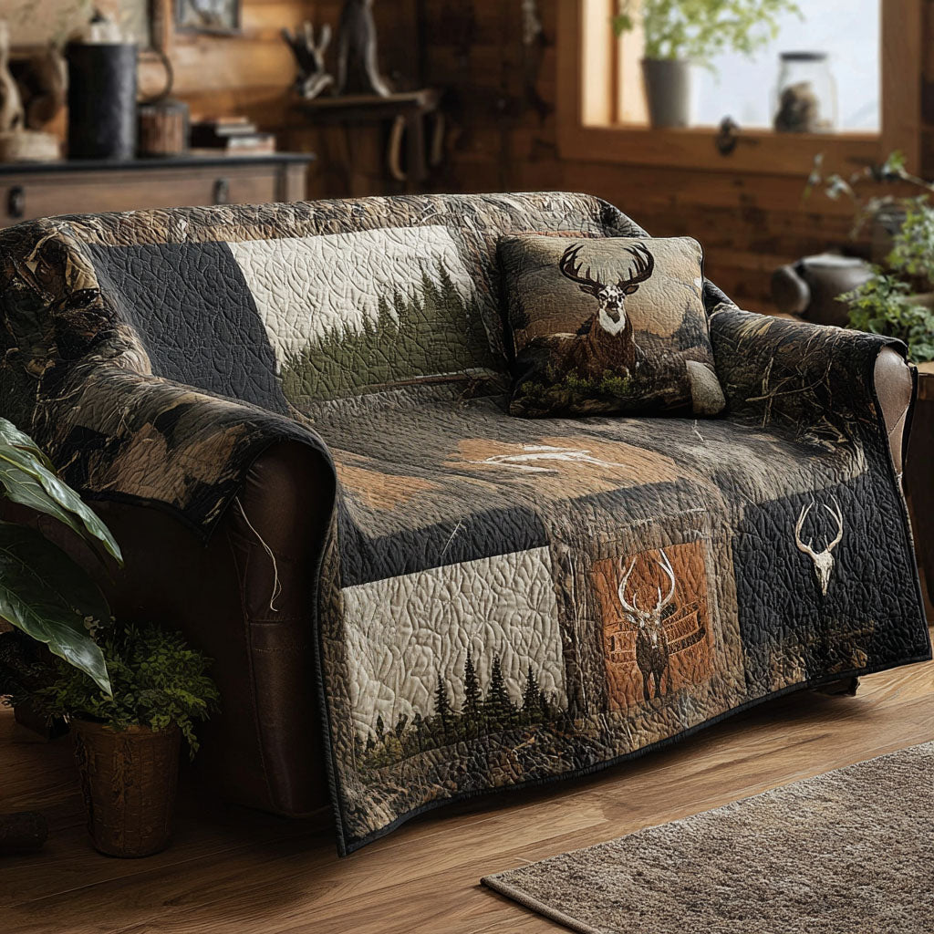 Mountain Timber Quilted Sofa Cover Home Room Decor Ideas Cute Room Decor Gifts - Tradiviet