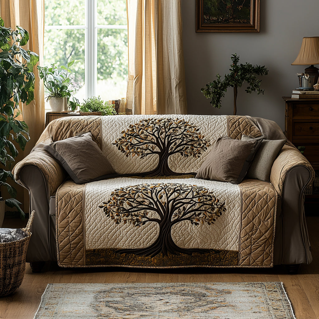 Mystic Growth Quilted Sofa Cover Home Room Decor Cozy Home Decor Gifts - Tradiviet