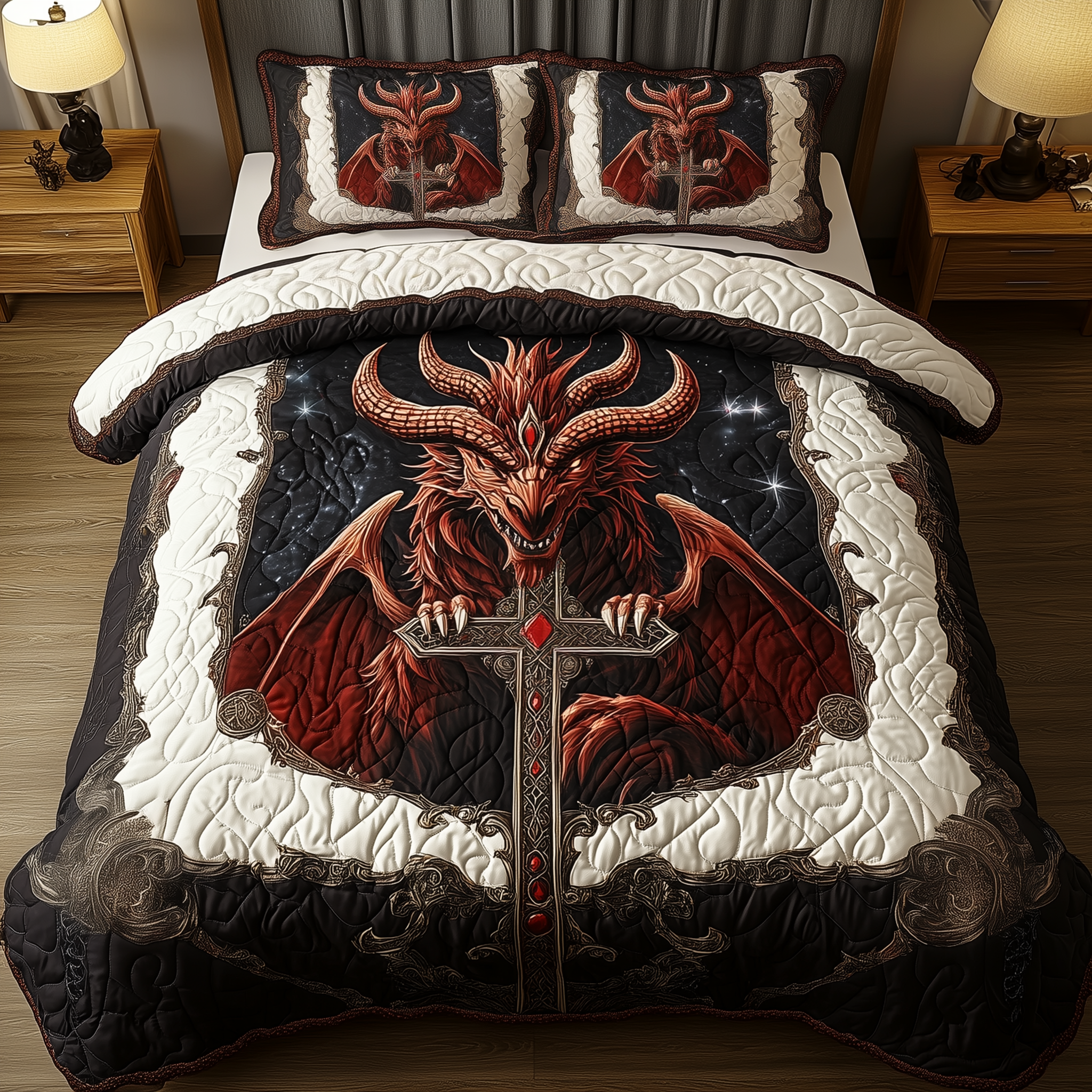 Mystic Protector Quilted Bedding Set Mystic Protector Harbor Gift For Mystic Protector - Tradiviet