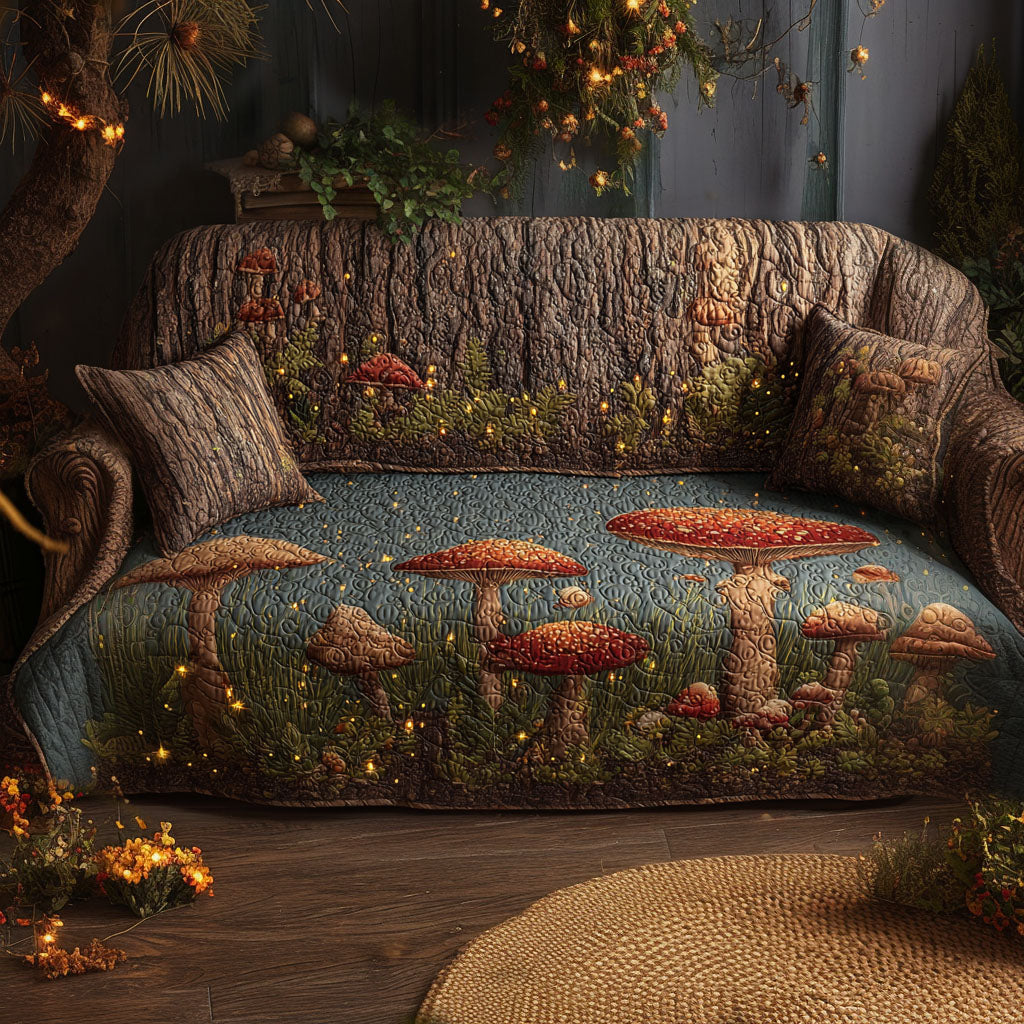 Mystic Roots Quilted Sofa Cover Living Room Decor Unique Room Decor Gifts - Tradiviet