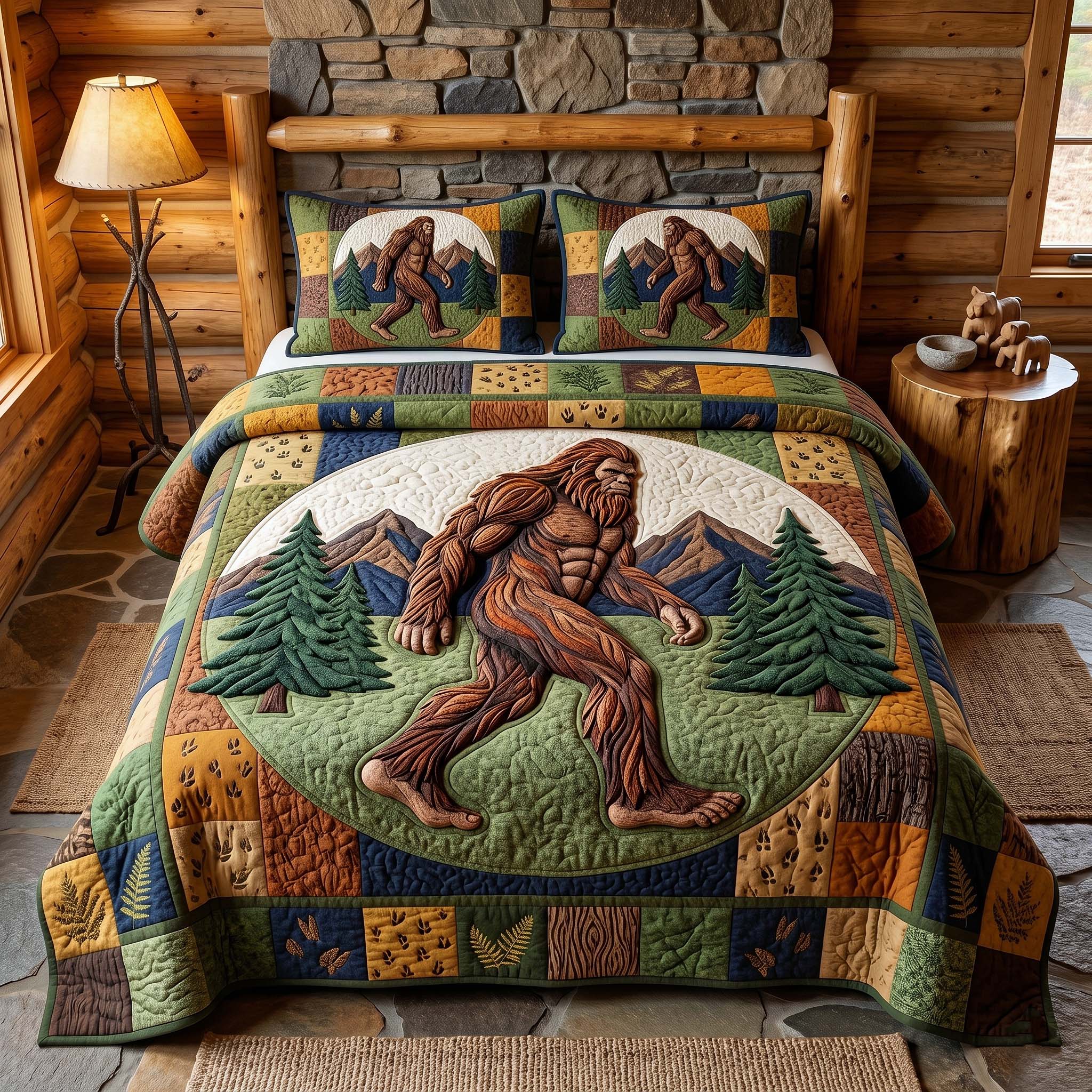 Mystic Sasquatch Quilted Bedding Set Mystic Sasquatch Classic Gift For Mystic Wife - Tradiviet