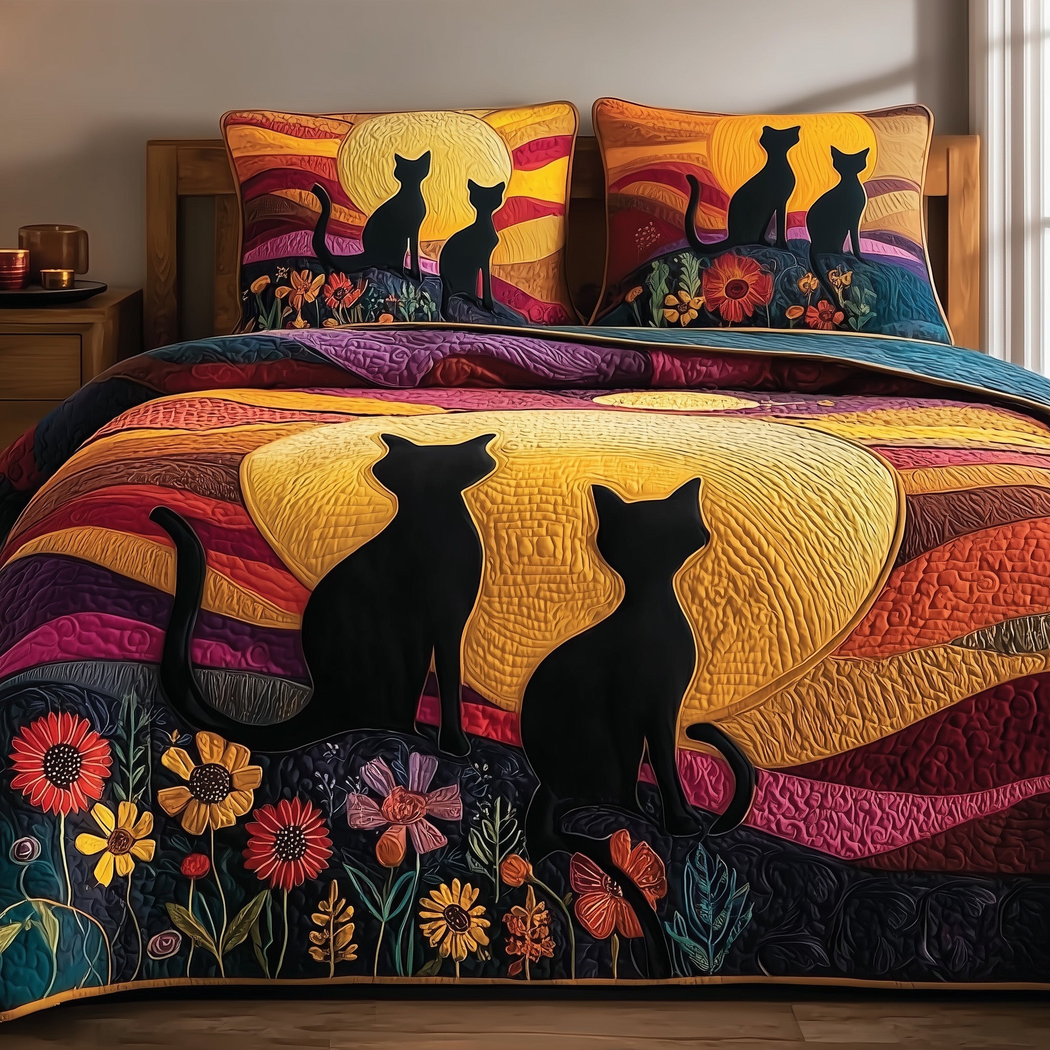 Mystic Whisker Quilted Bedding Set Mystic Whisker Nature Gift For Mystic Whisker - Tradiviet