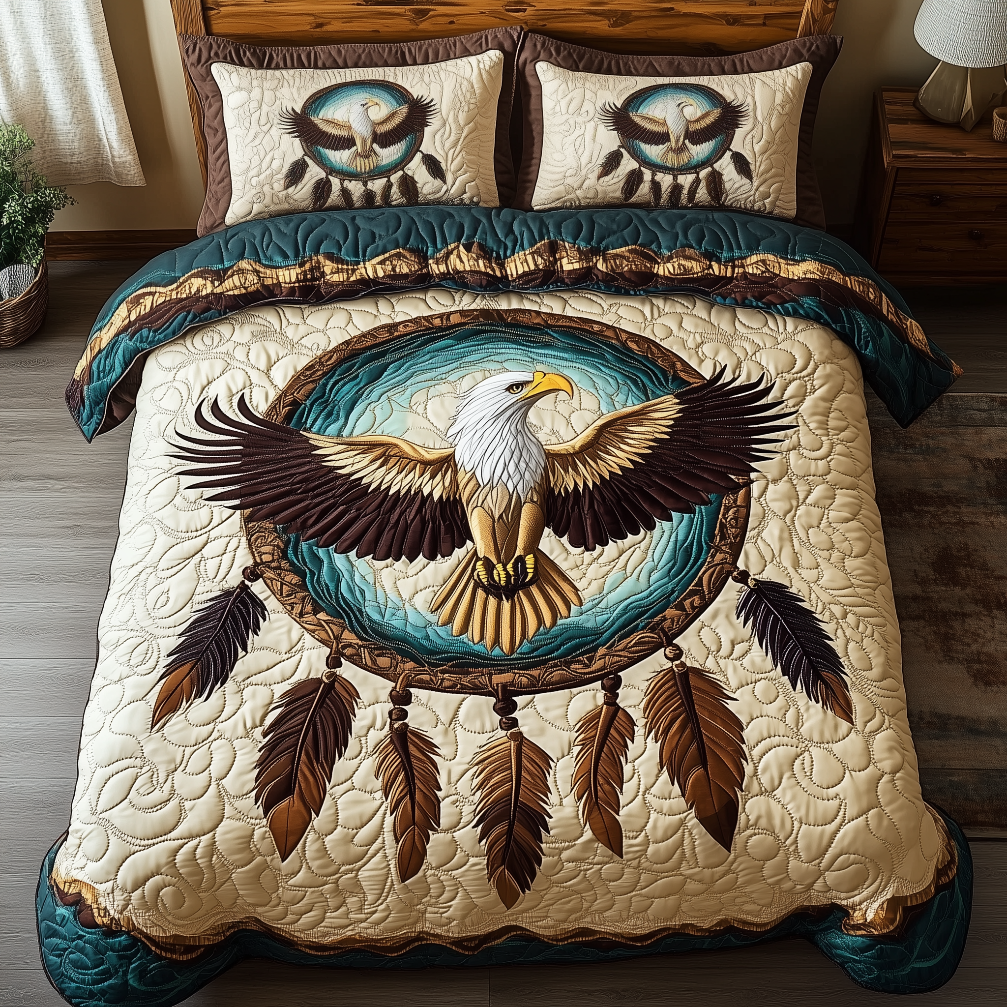 Native Guardian Quilted Bedding Set Native Guardian Design Gift For Native Guardian - Tradiviet
