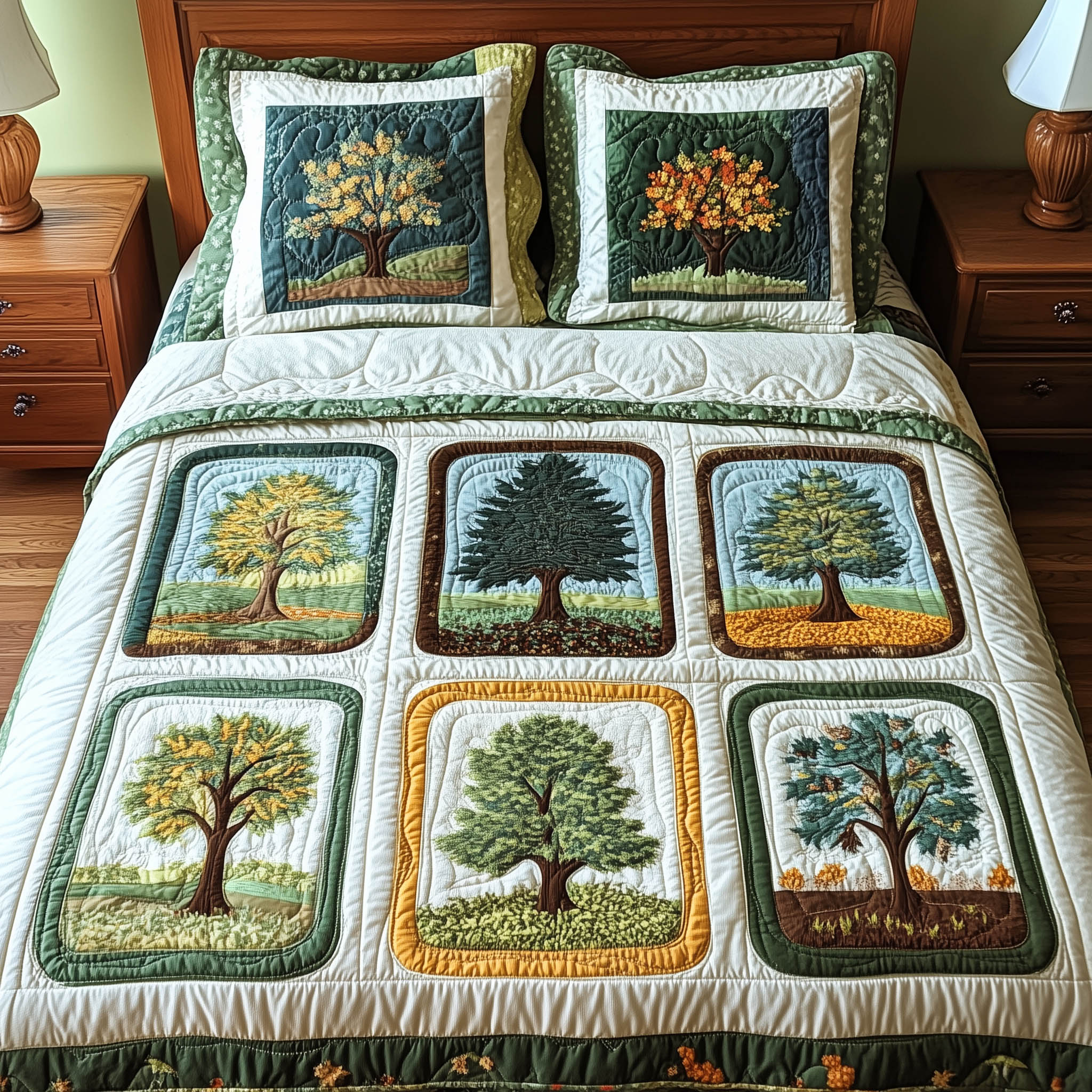 Nature Charm Quilted Bedding Set Nature Charm Wonder Gift For Charm Lovers - Tradiviet