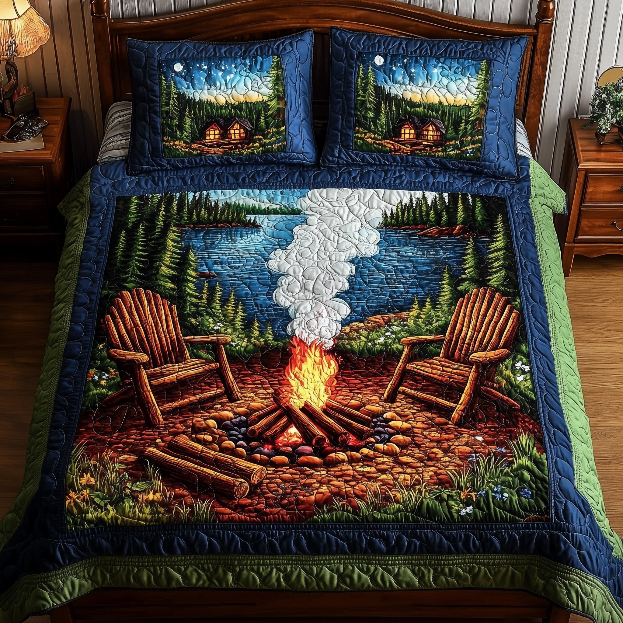 Nature Retreat Quilted Bedding Set Nature Retreat Charm Gift For Nature Mom - Tradiviet