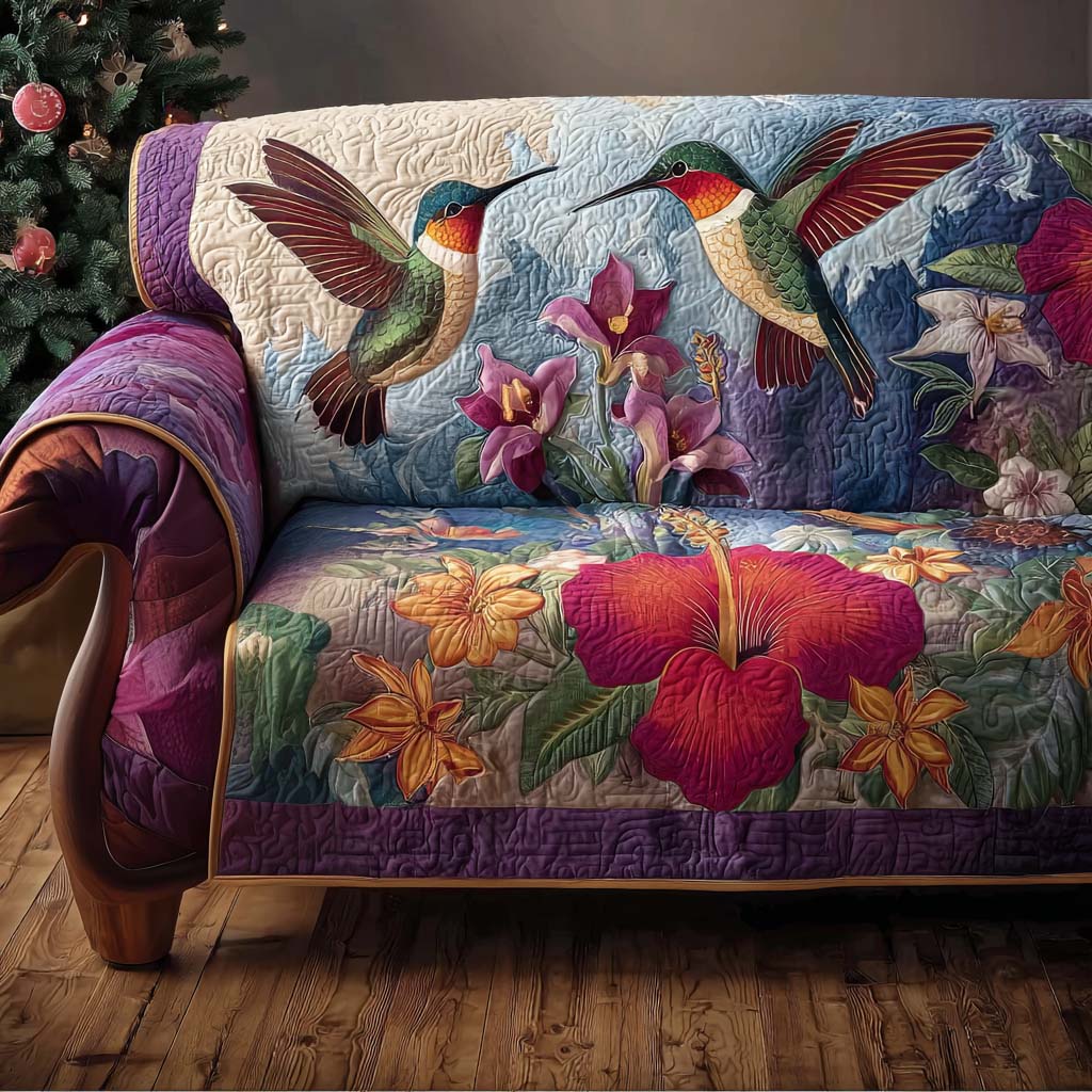 Nectar Hunter Quilted Sofa Cover Stylish Home Room Decor Gift For Home Decor - Tradiviet