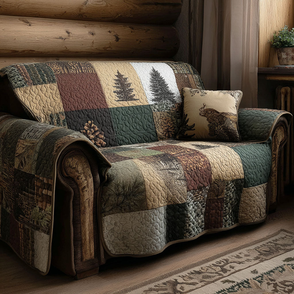 Northwoods Hearth Quilted Sofa Cover Modern Home Room Decor Perfect Housewarming Gift Ideas - Tradiviet
