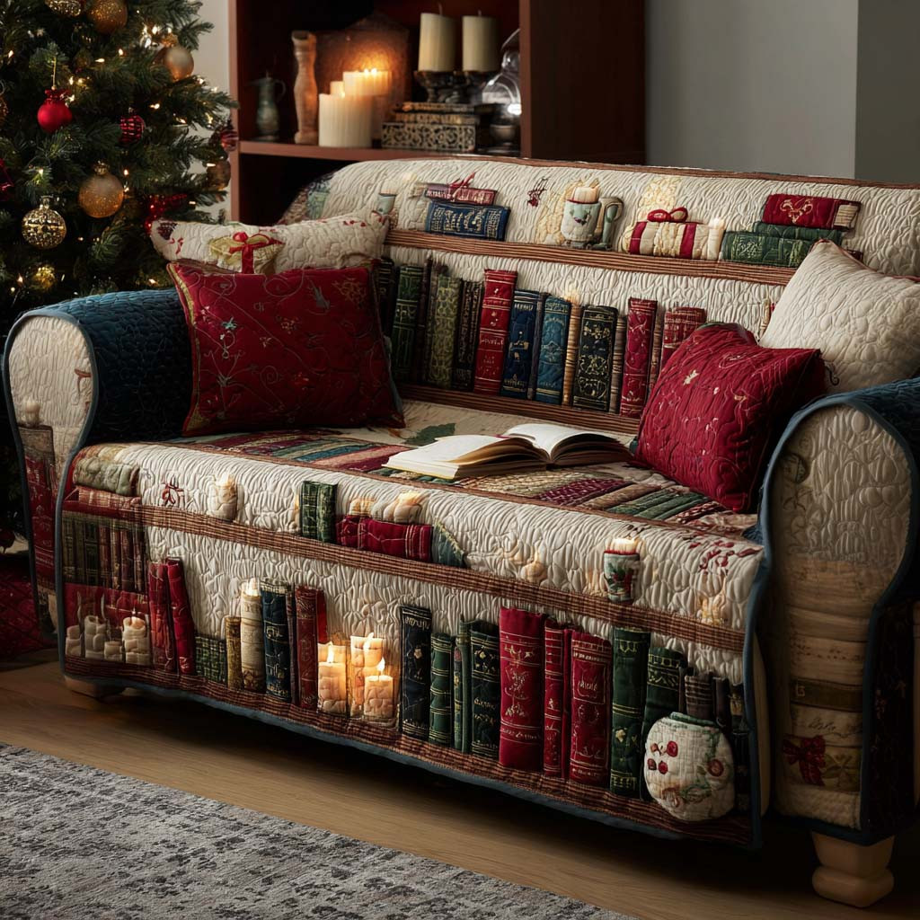 Novel Serenity Quilted Sofa Cover Sofa Cover Slipcover Best Gifts For Readers - Tradiviet