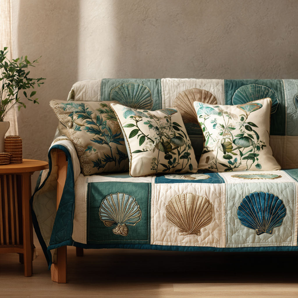 Ocean Aura Quilted Sofa Cover Good Sofa Covers Best Gift Ideas For Beach Lovers - Tradiviet