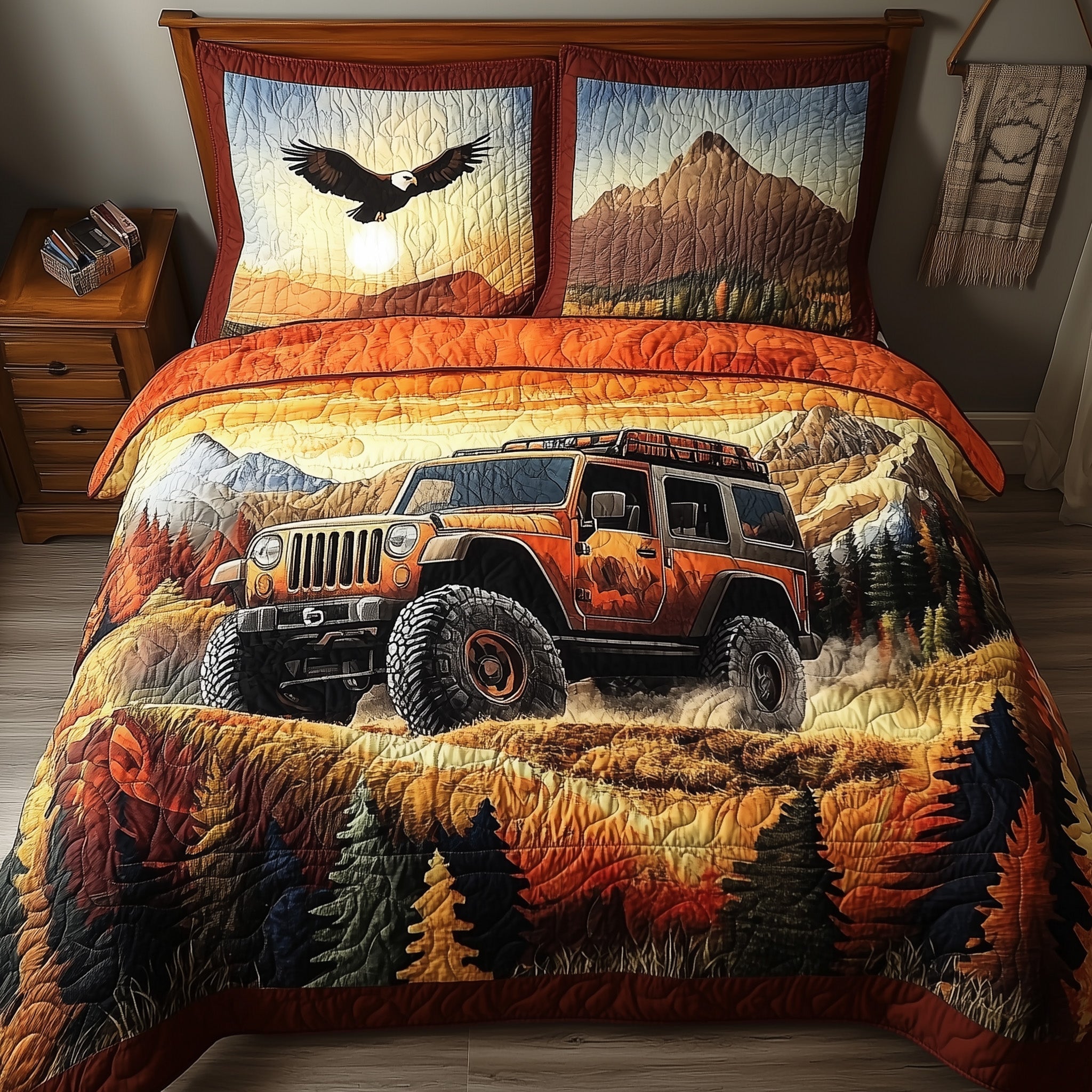 Off-Road Legend Quilted Bedding Set Offroad Legend Feature Gift For Off Road - Tradiviet