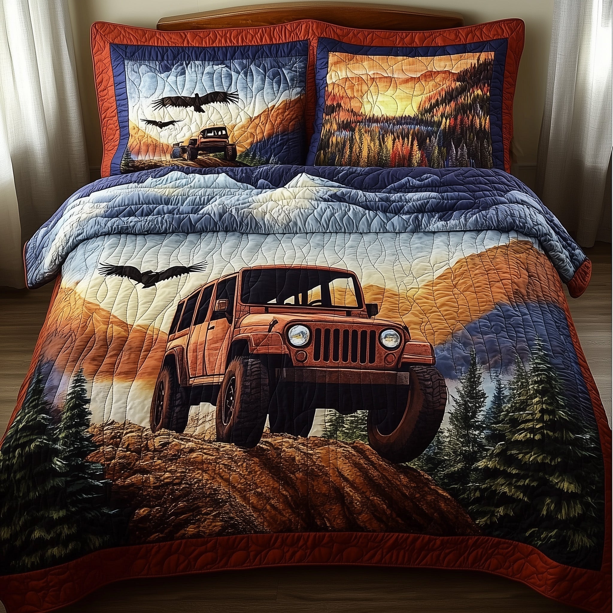 Off-Road Legend Quilted Bedding Set Offroad Legend Nest Gift For Off - Tradiviet