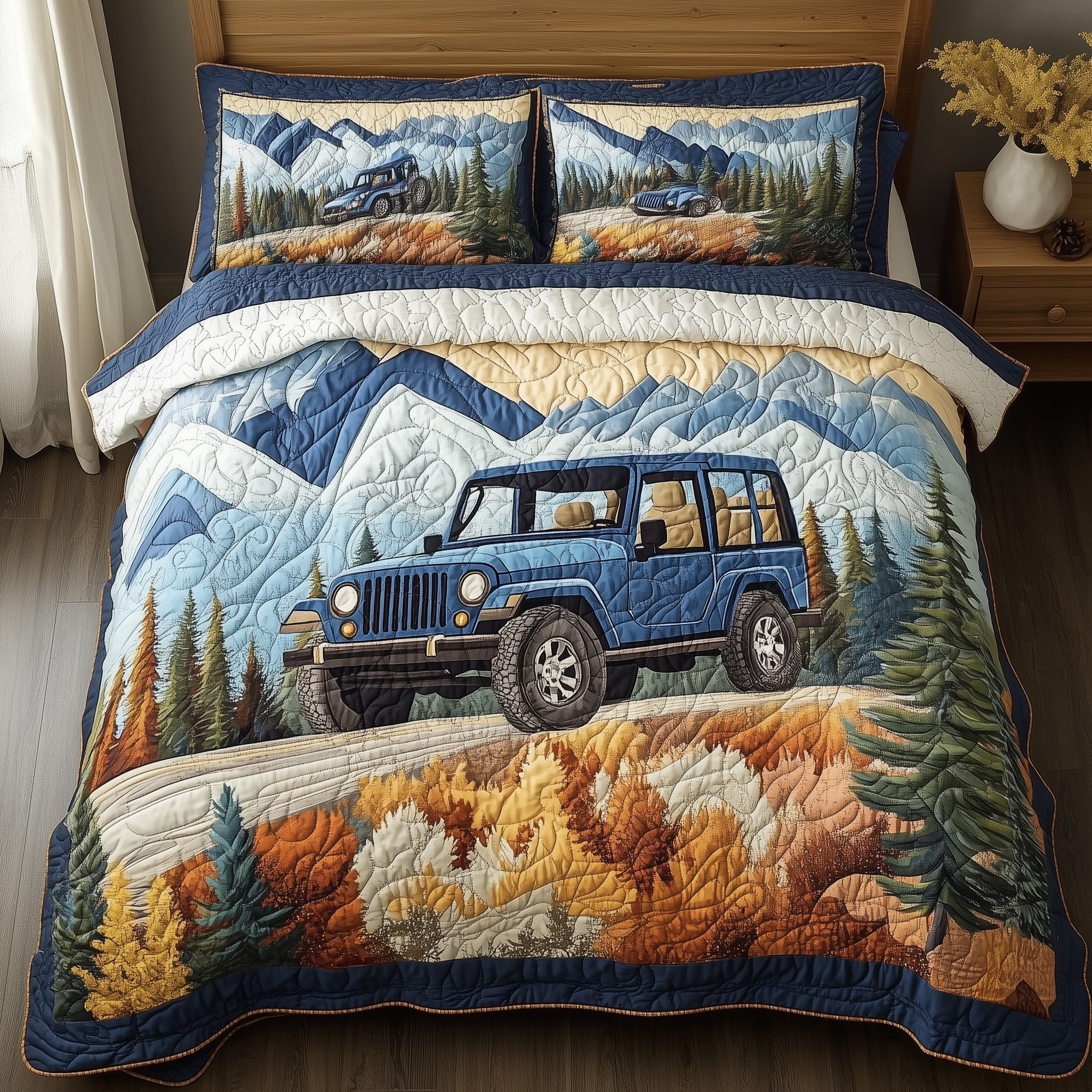 Off-Road Life Quilted Bedding Set Offroad Life Finish Gift For Off Life - Tradiviet