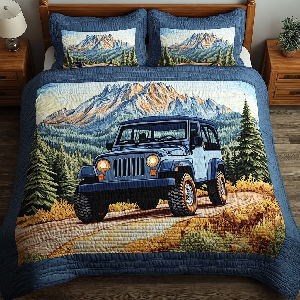 Off-Road Life Quilted Bedding Set Offroad Life Impression Gift For Road Life - Tradiviet