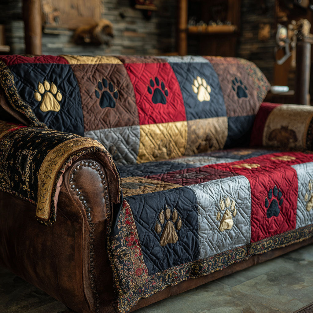Old Timber Hearth Quilted Sofa Cover Minimalist Room Decor Cool Room Decor Gifts - Tradiviet
