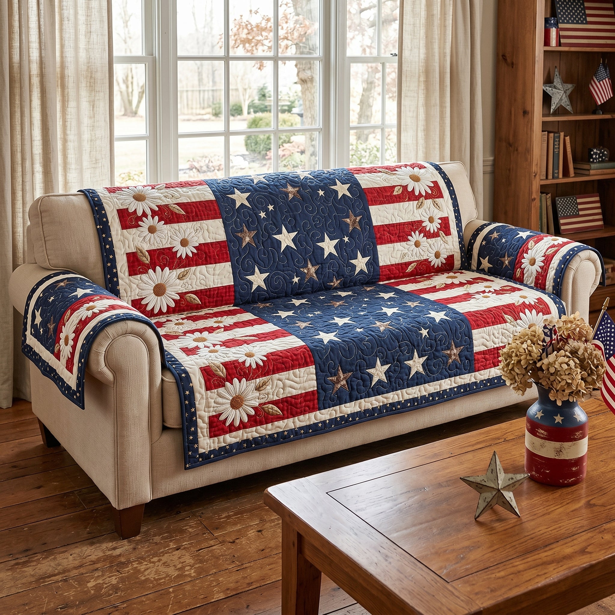 Old World Honor Quilted Sofa Cover Trendy Home Style Gifts For House Lovers - Tradiviet