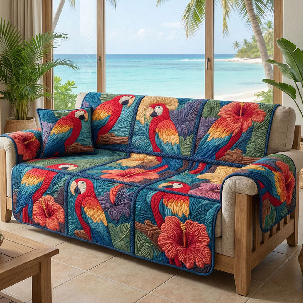 Paradise Patch Quilted Sofa Cover The Best Slipcovers Gifts For Beach Goers - Tradiviet