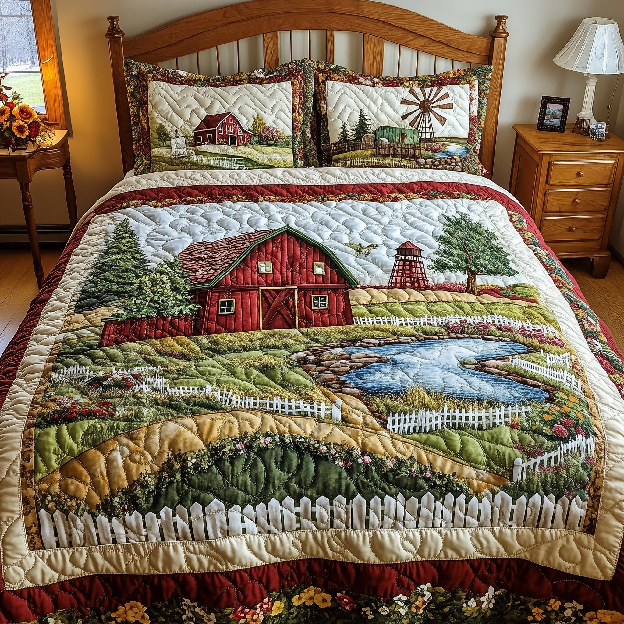 Pastoral Dreams Quilted Bedding Set Pastoral Dreams Home Gift For Dreams - Tradiviet