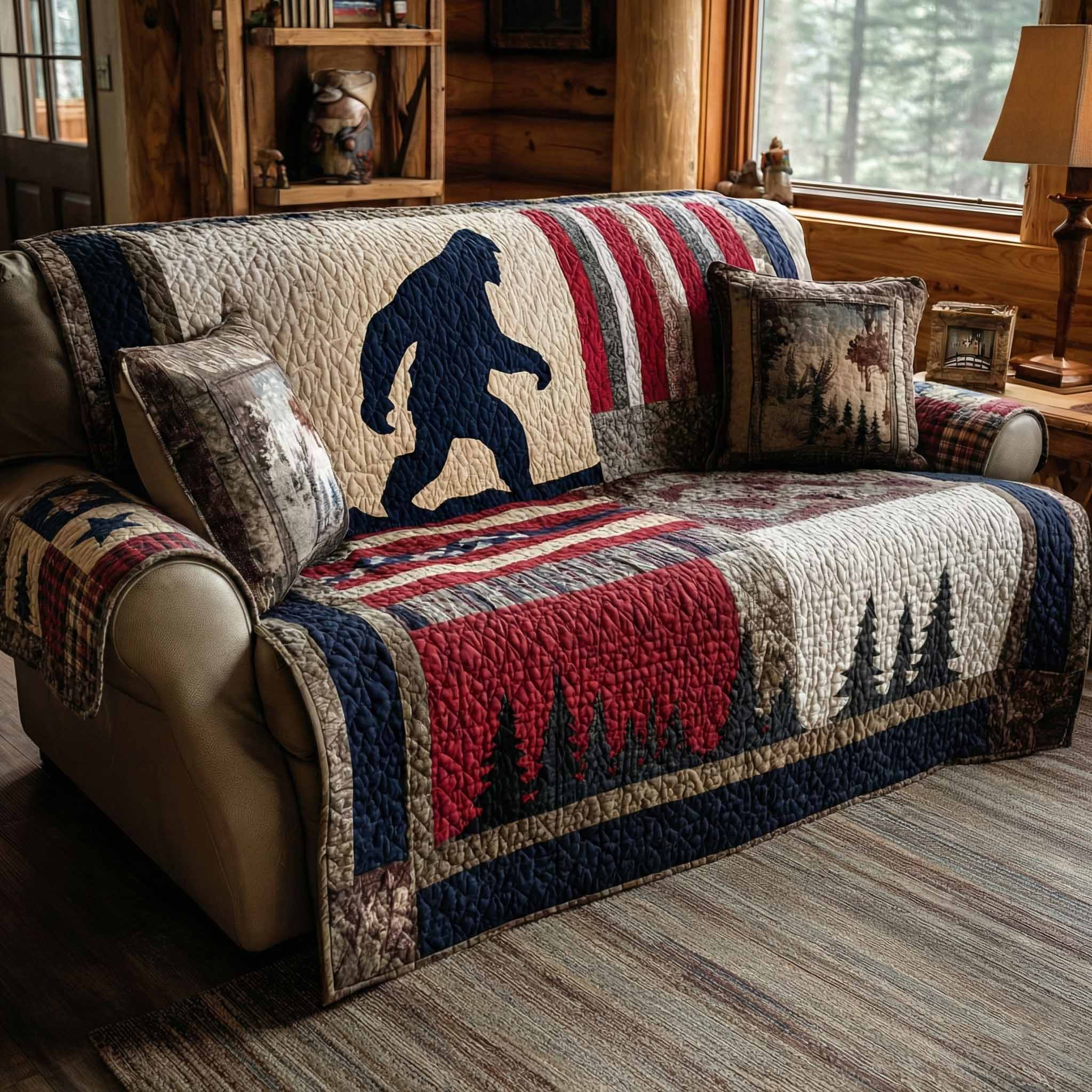 Patriot Giant Quilted Sofa Cover Couch Seat Covers Bigfoot Gifts For Adults - Tradiviet