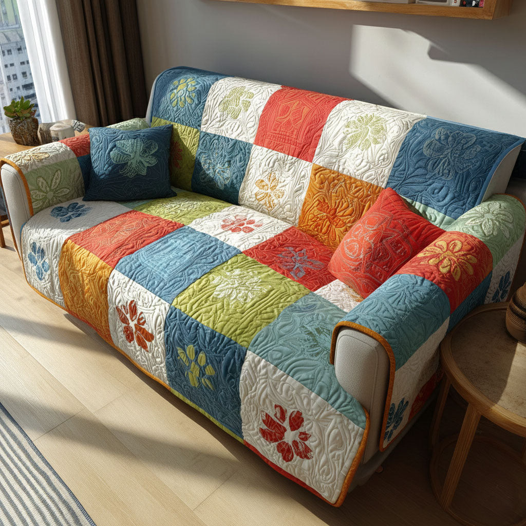 Paw Blossom Lane Quilted Sofa Cover Furniture Covers Christmas Gift Ideas For Dog Owners - Tradiviet